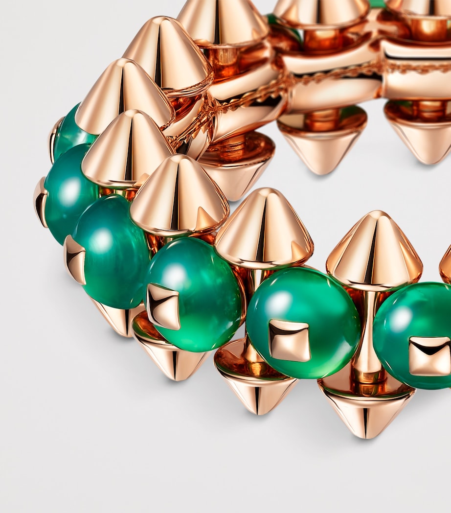 Cartier Rose Gold and Green Agate Clash de Cartier Ring Rose Gold Image 8