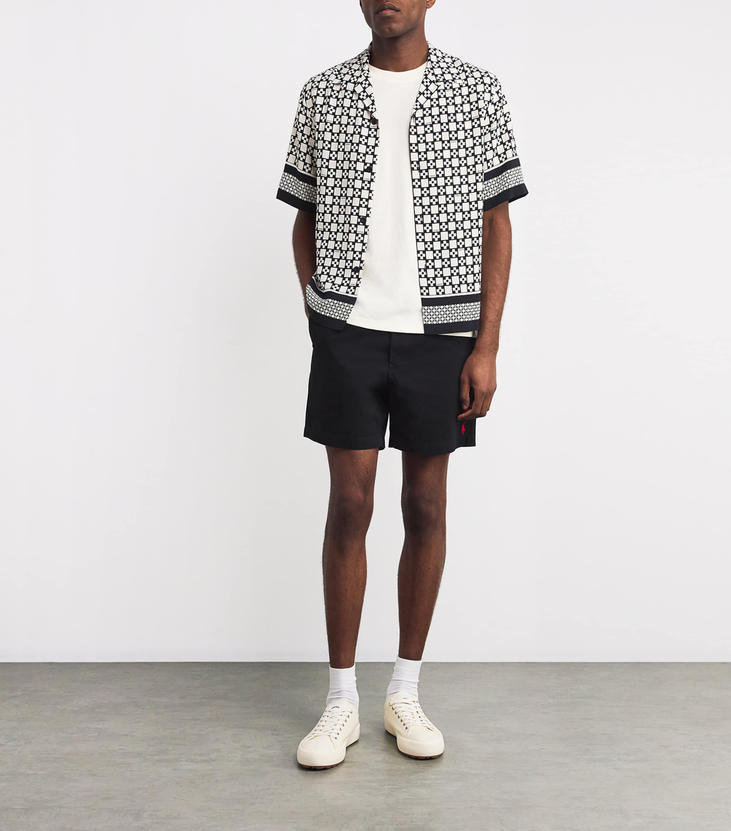 Printed Short-Sleeve Shirt BLACK Image 2