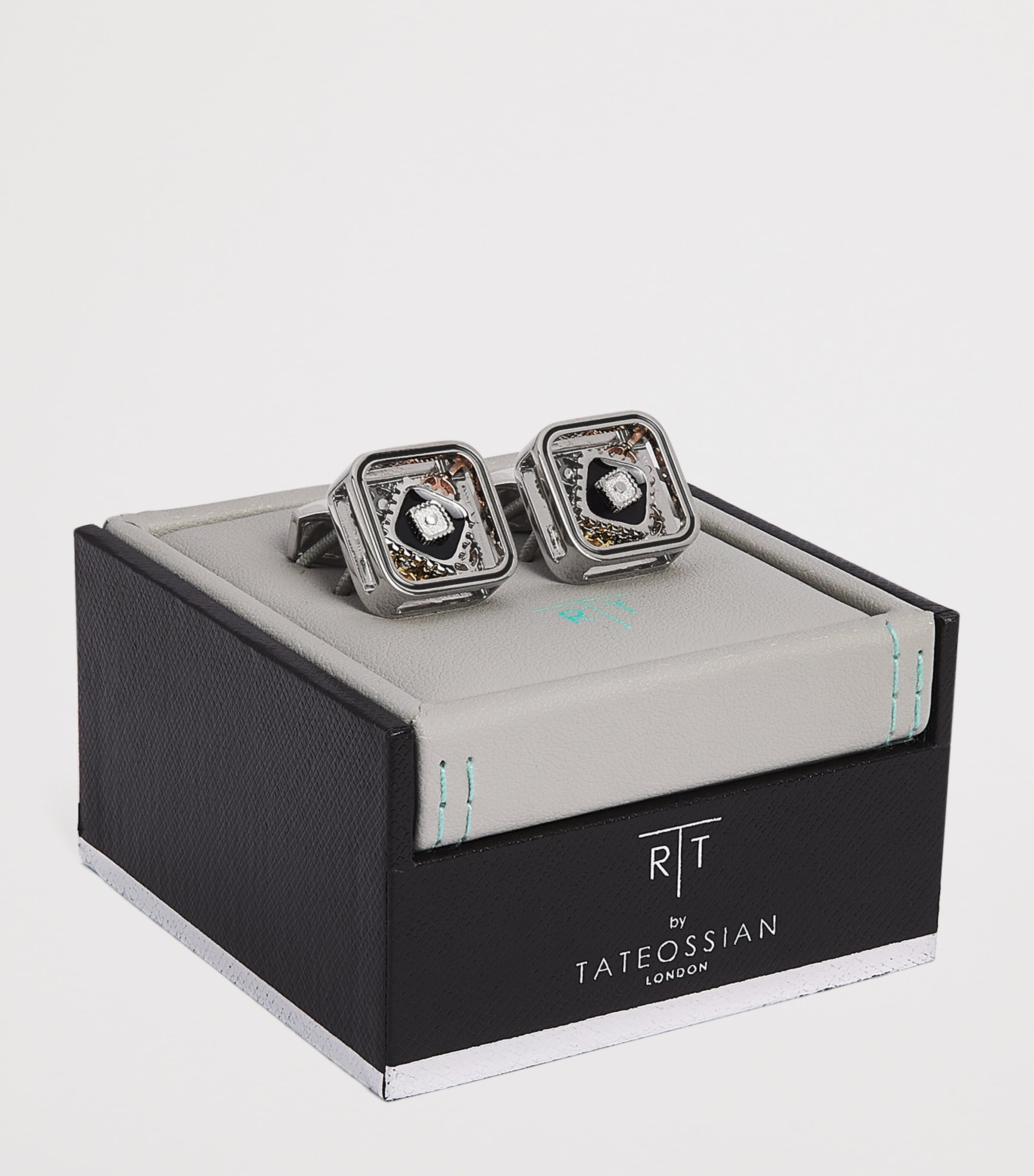 Metal Quadrato Gear Cufflinks SILVER Image 3