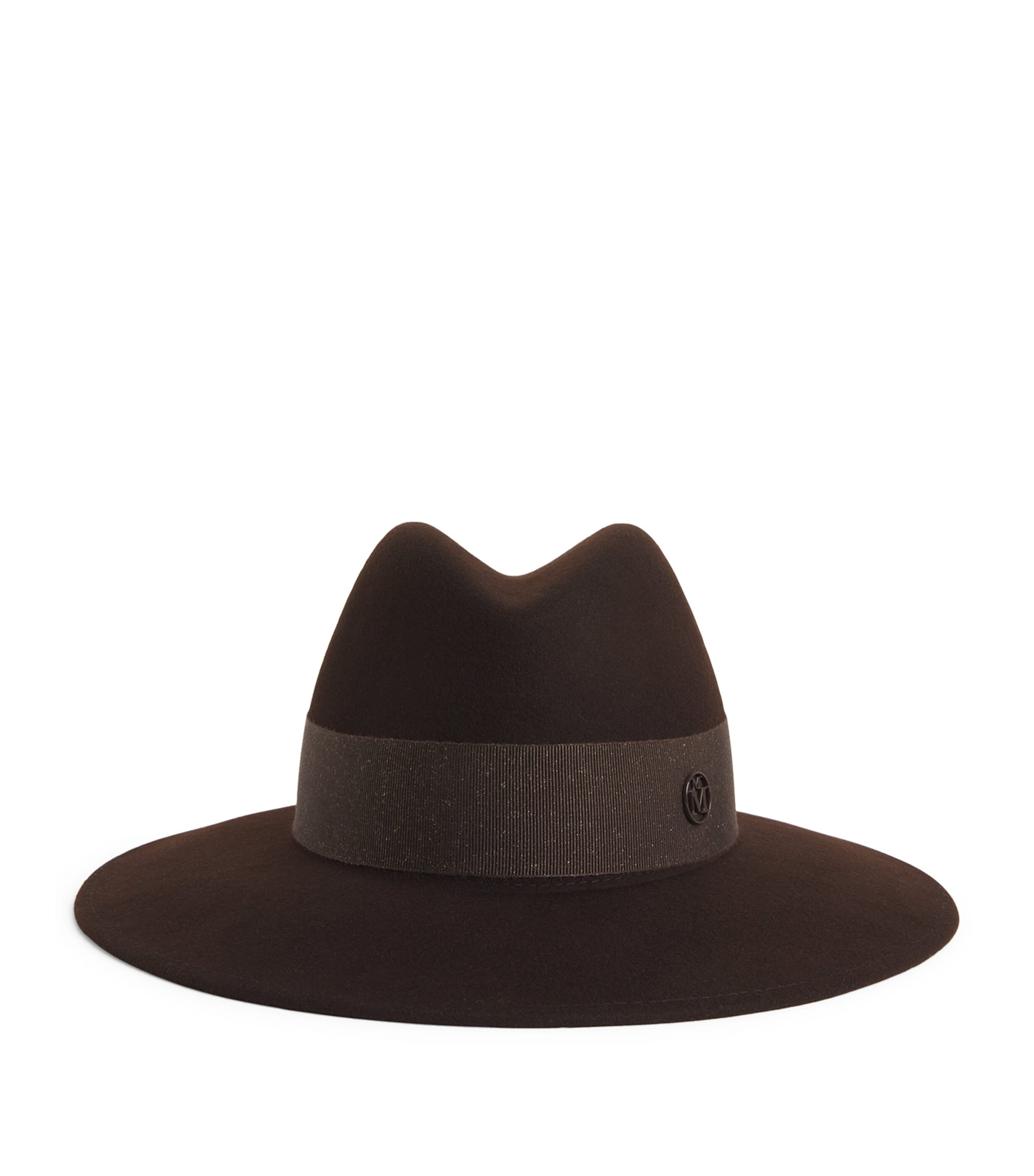 Maison Michel Wool Zango Fedora Hat In Brown