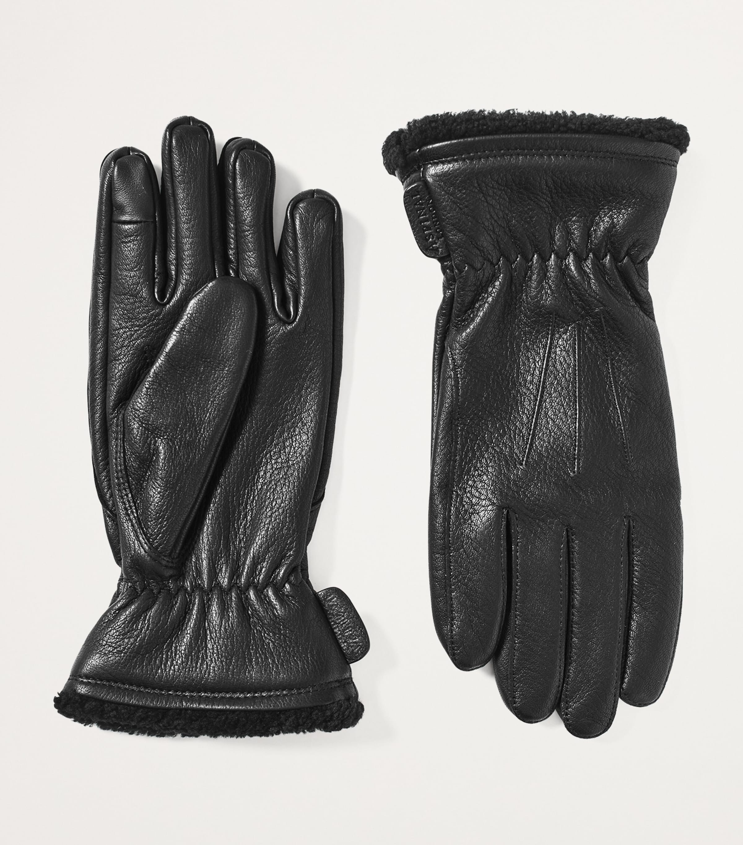 Men's Deerskin Gloves (Small) BLACK Image 2