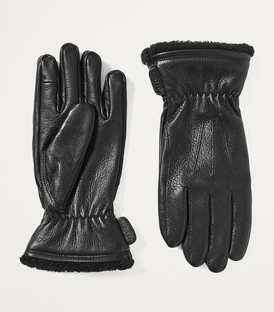 Men's Deerskin Gloves (Small) BLACK Image 2