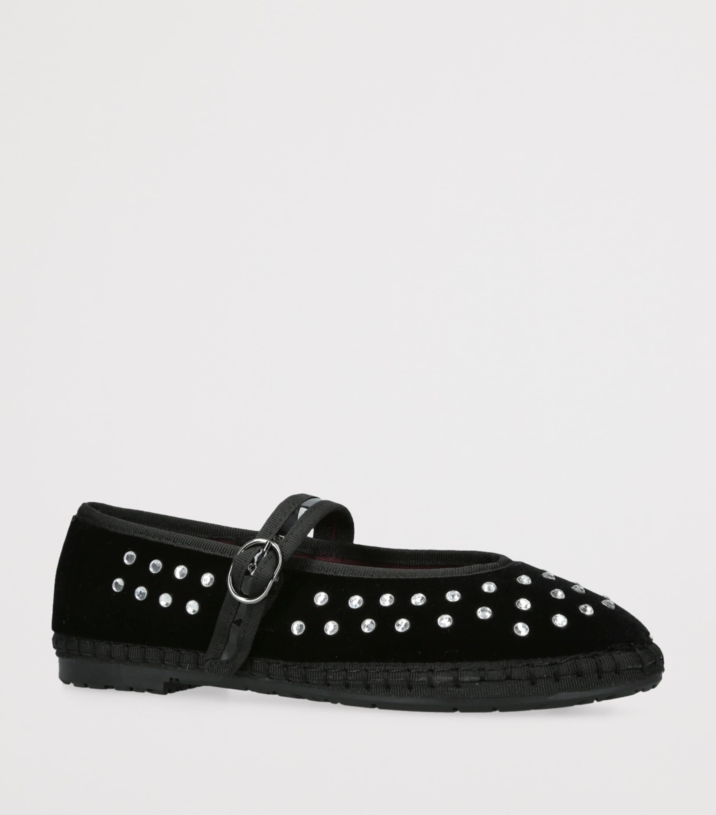 Flabelus Embellished Mae Mary Janes Black Image 3