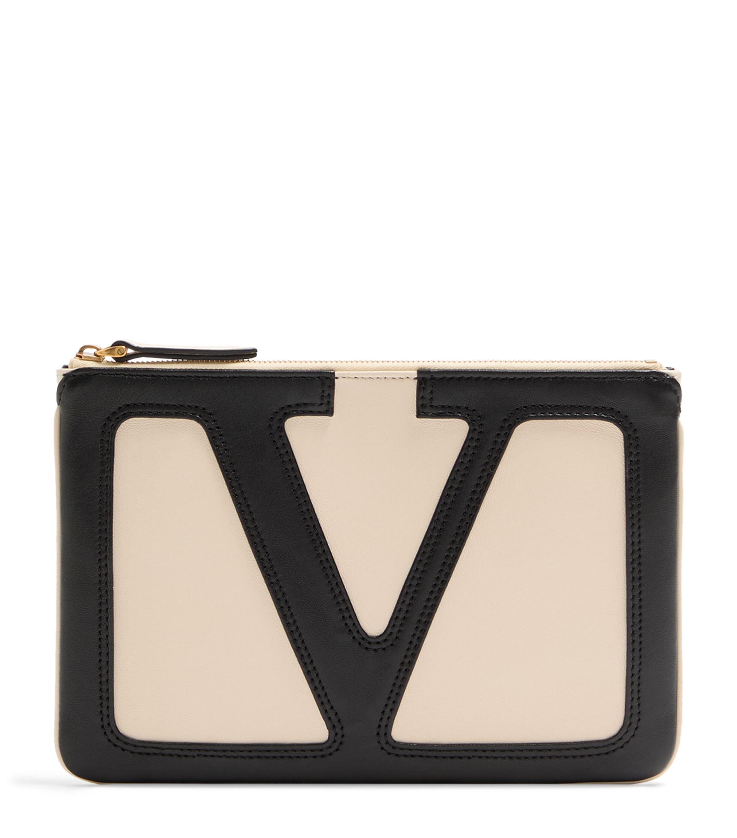 Valentino Garavani Leather Vlogo Viva Superstar Pouch