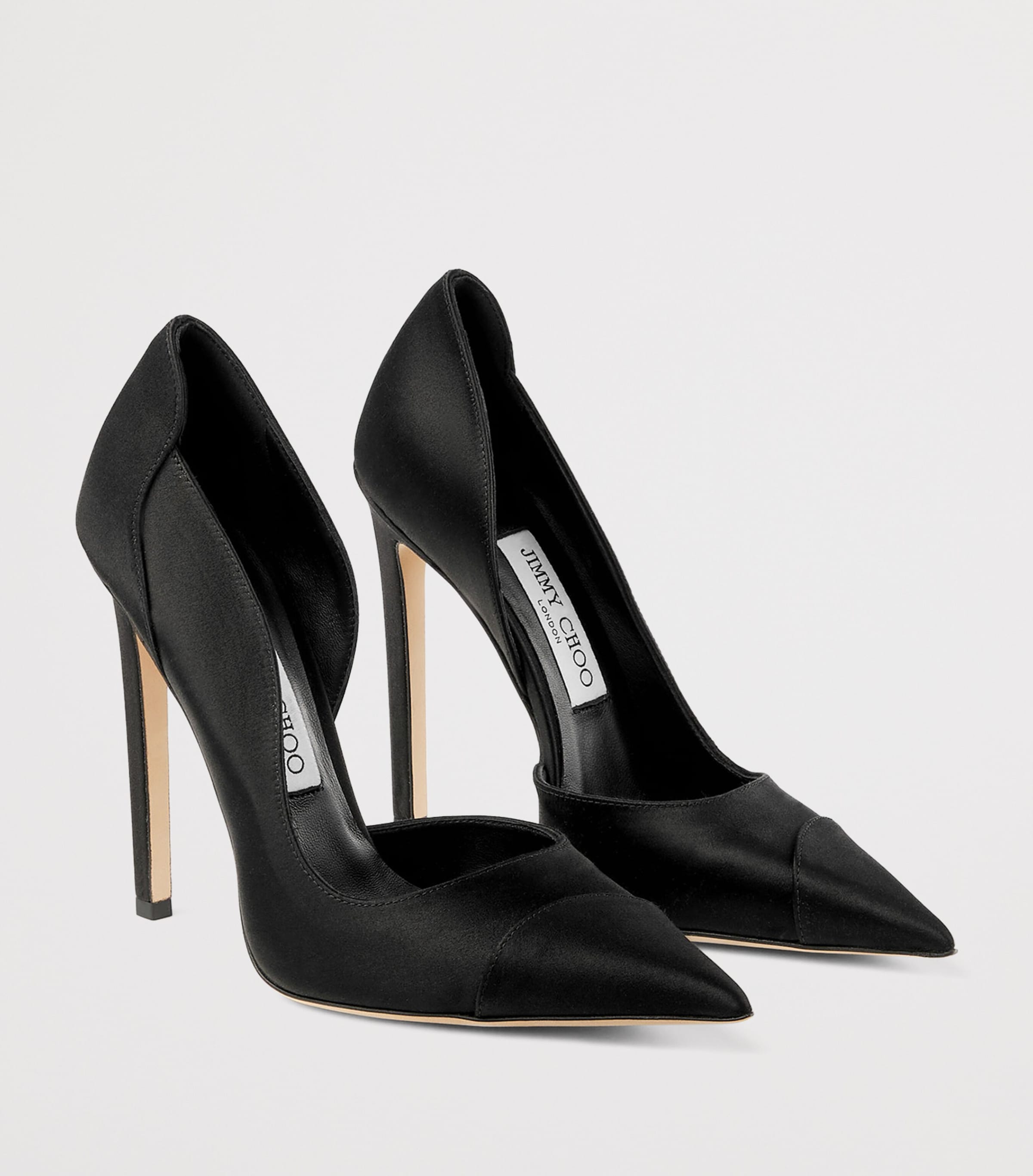 Brigitte 120 Satin Pumps BLACK Image 2
