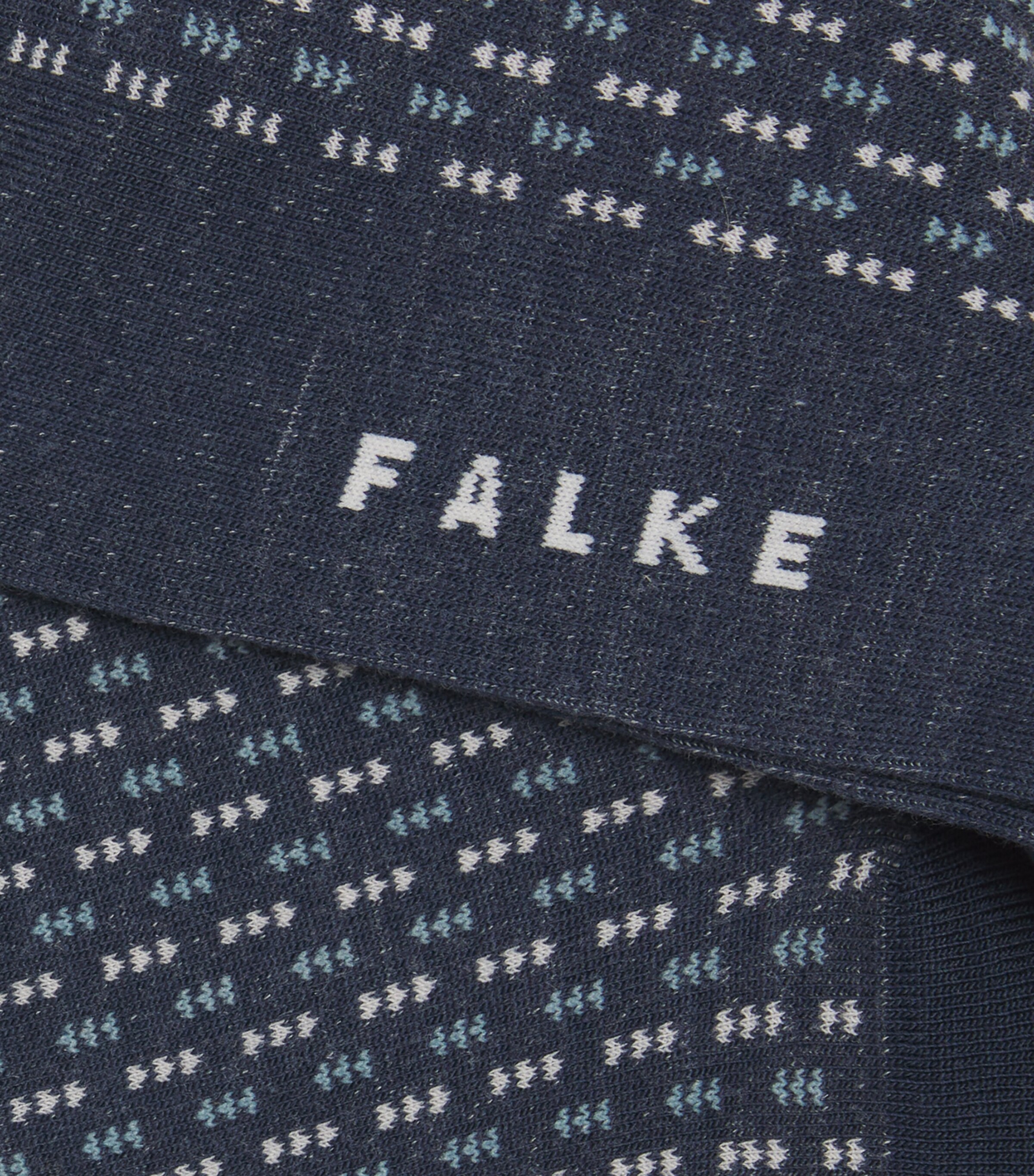 Falke Mens Virgin Wool-Blend Airport Socks Space Blue Image 2