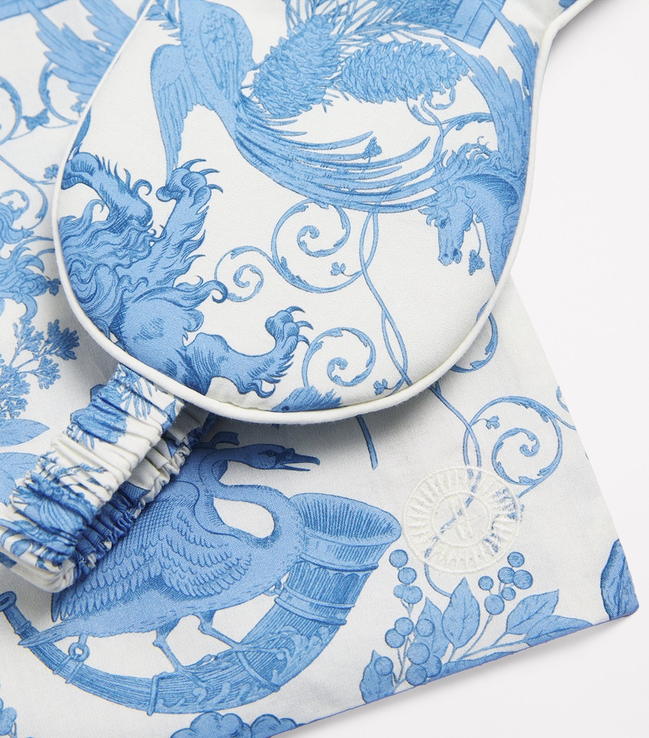 Cotton Menagerie Print Sleep Mask BLUE Image 5