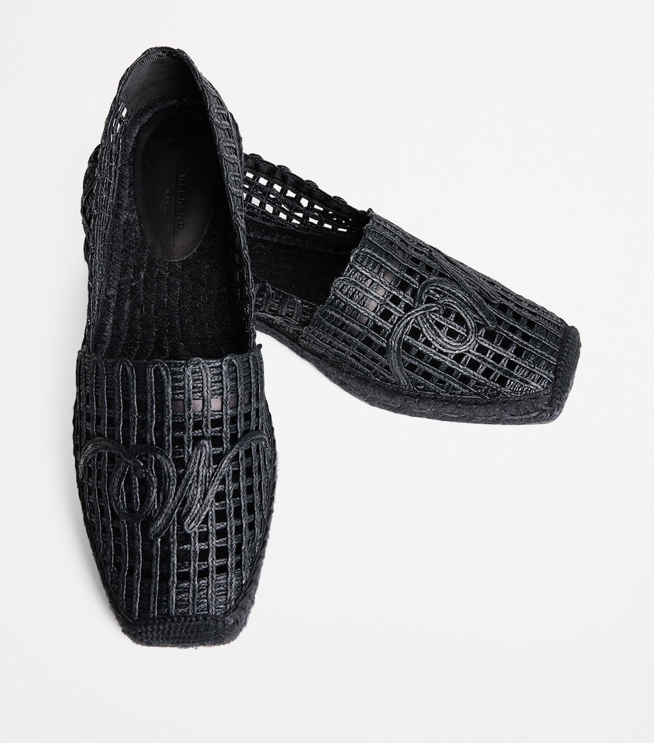 Raffia-Effect Espadrilles BLACK Image 7