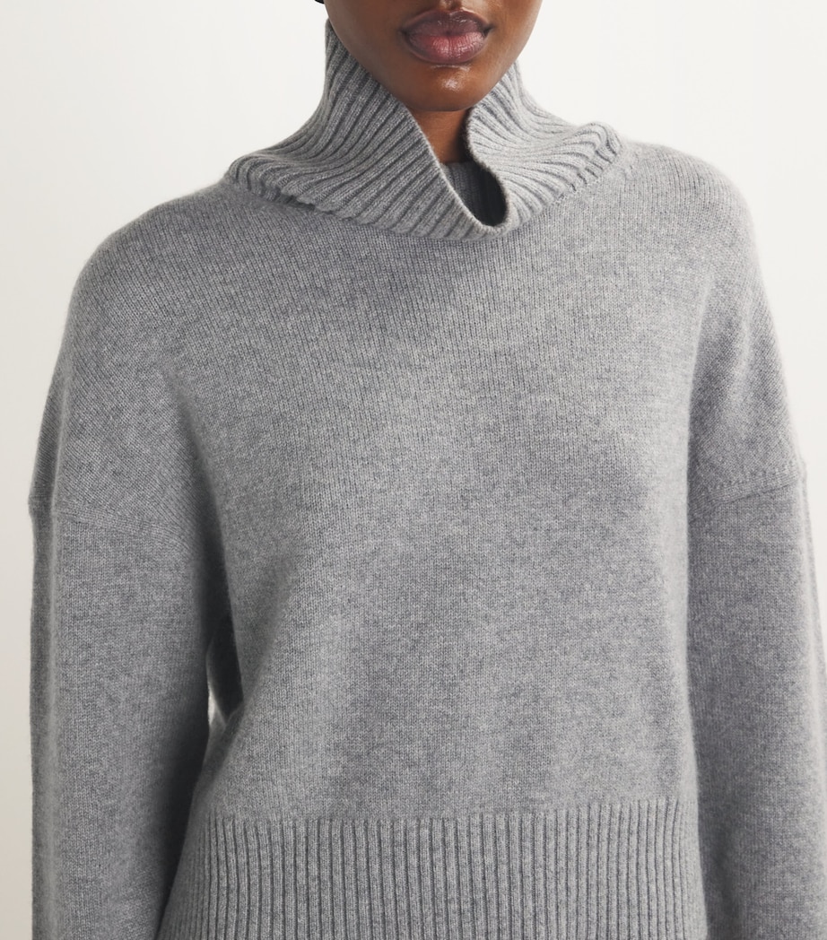Cashmere-Blend Rollneck Sweater GREY Image 6