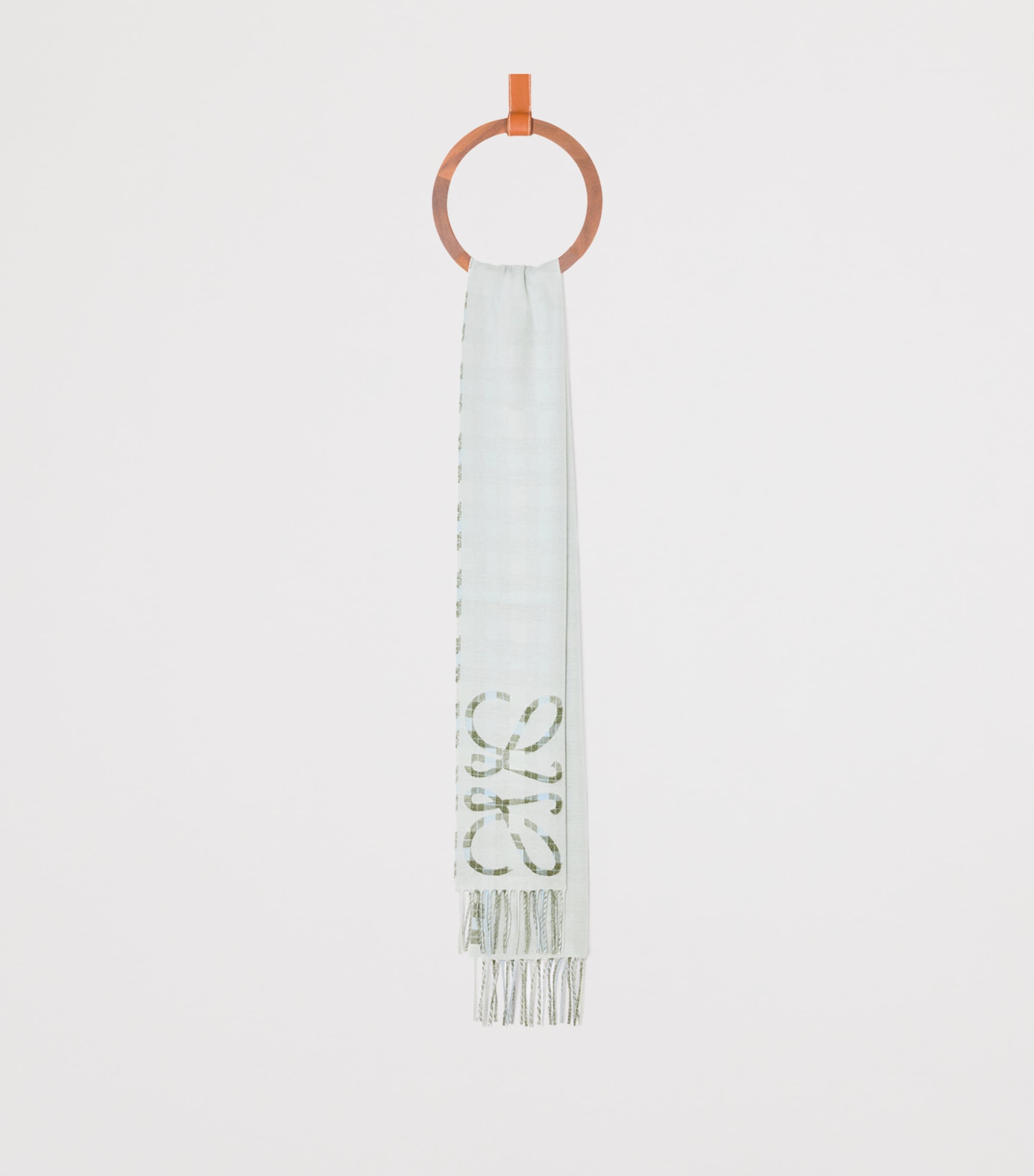 Silk-Cashmere Anagram Check Scarf MULTICOLOR Image 4