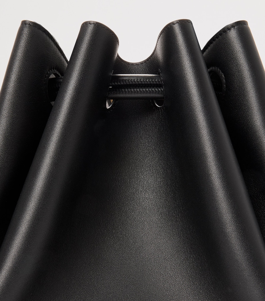 x Albers Medium Leather Madrid Shoulder Bag BLACK/BURGUNDY Image 10