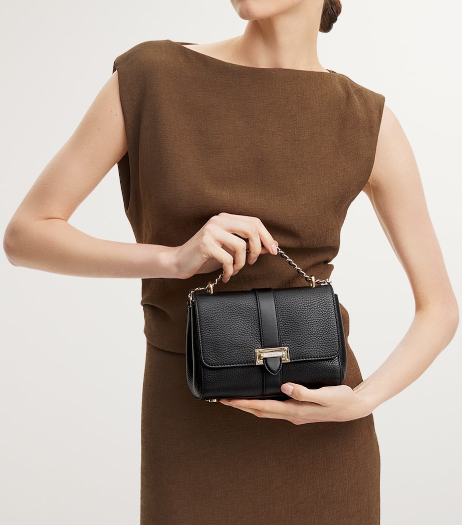 Small Leather Lottie Cross-Body Bag BLACK Image 2