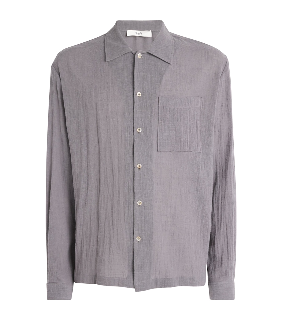Séfr Mens Cotton Everyday Shirt Grey Image 1