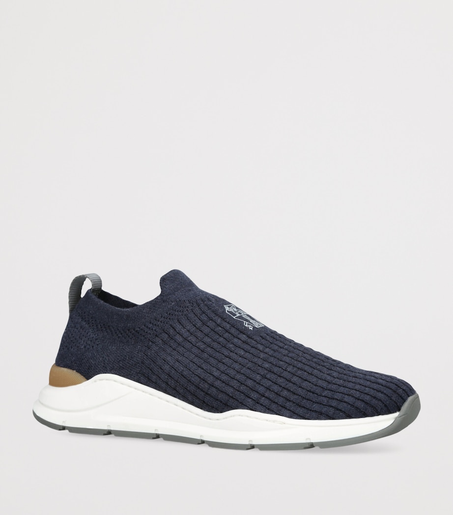 Knitted Slip-On Sneakers NAVY Image 3