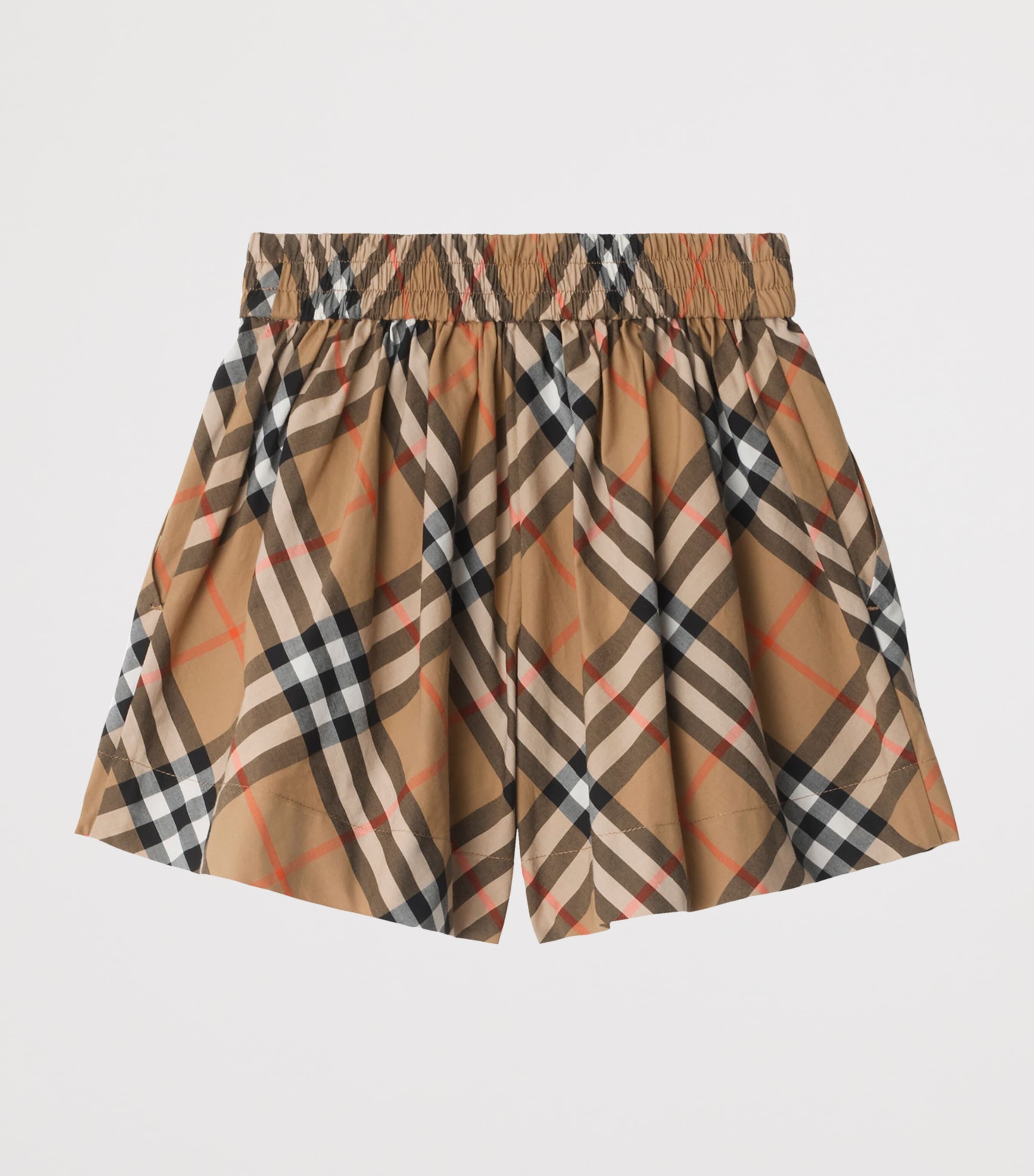 Burberry Cotton Check Shorts In Multi