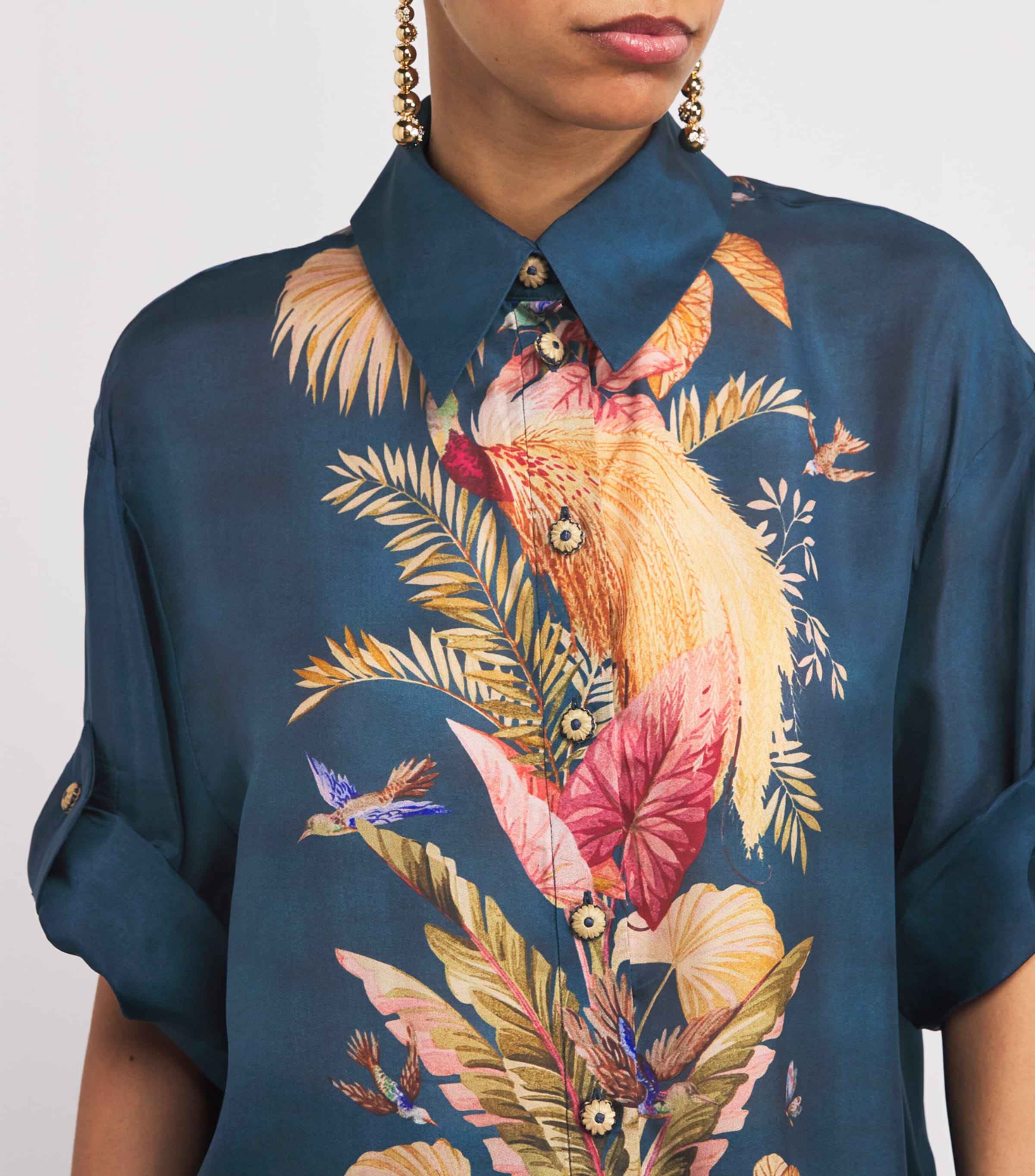 Zimmermann Silk Printed Ascension Shirt | Harrods US