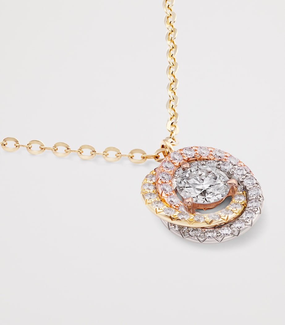 Cartier Yellow, White, Rose Gold and Diamond Trinity Pendant Necklace Mixed Gold Image 6