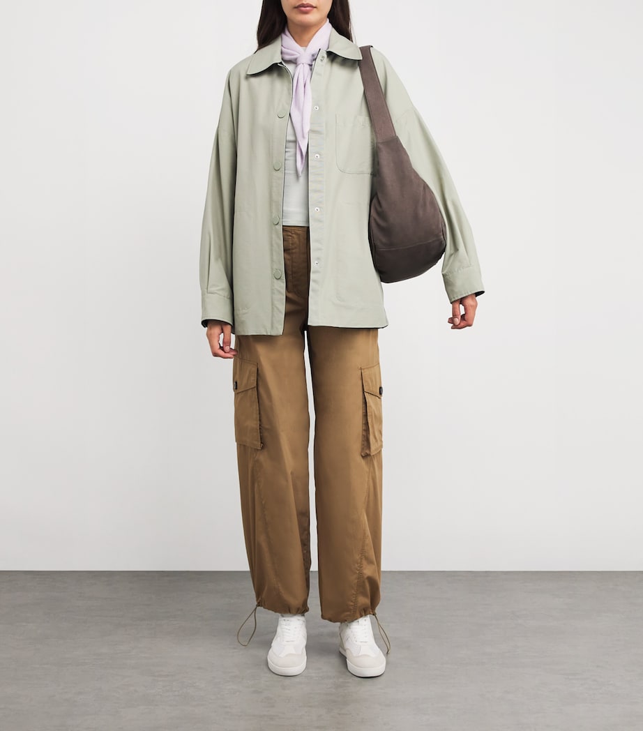 MAX&Co. Womens Cotton Poplin Cargo Trousers Sand Image 2