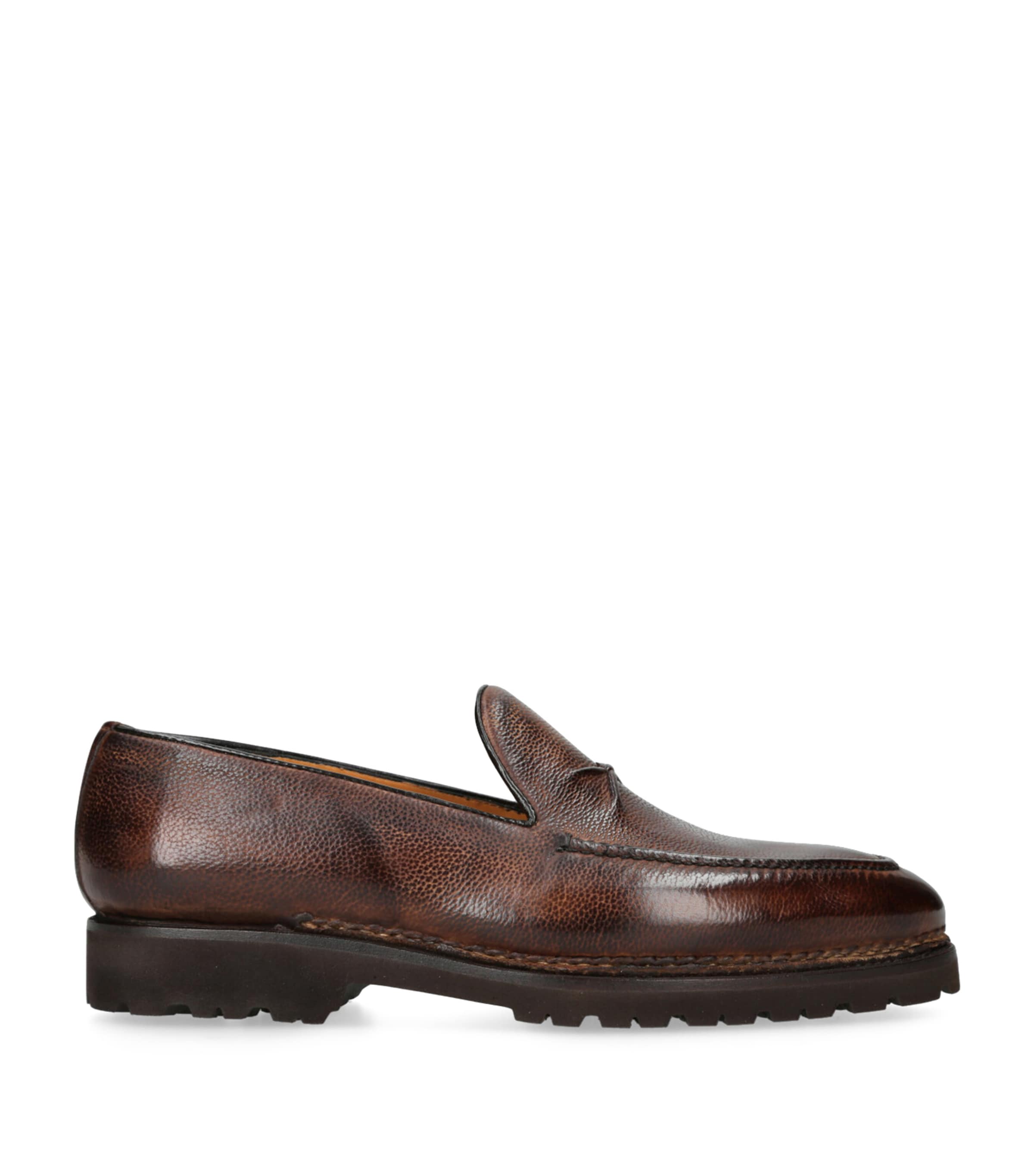 Bontoni Leather De Bustis Loafers In Brown