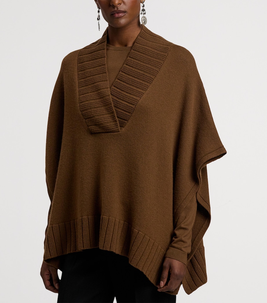 Cashmere-Blend Cape Sweater COGNAC Image 7