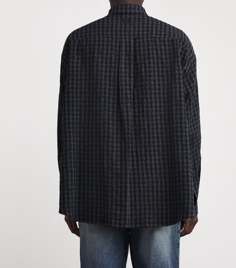 Cotton-Wool Gingham Shirt GREY Image 3