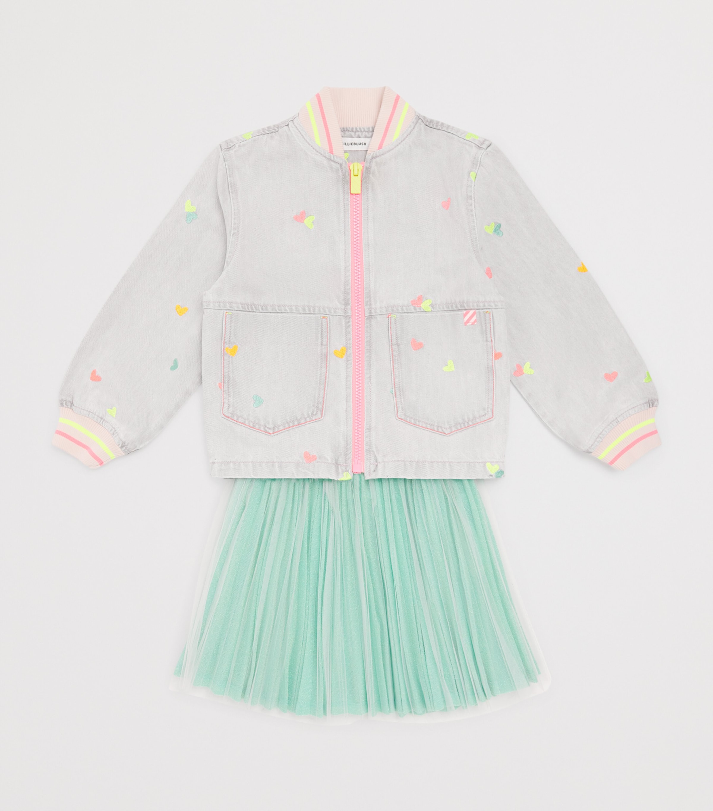 Denim Embroidered Jacket (2-10 Years) Z20DENIM GREY Image 3