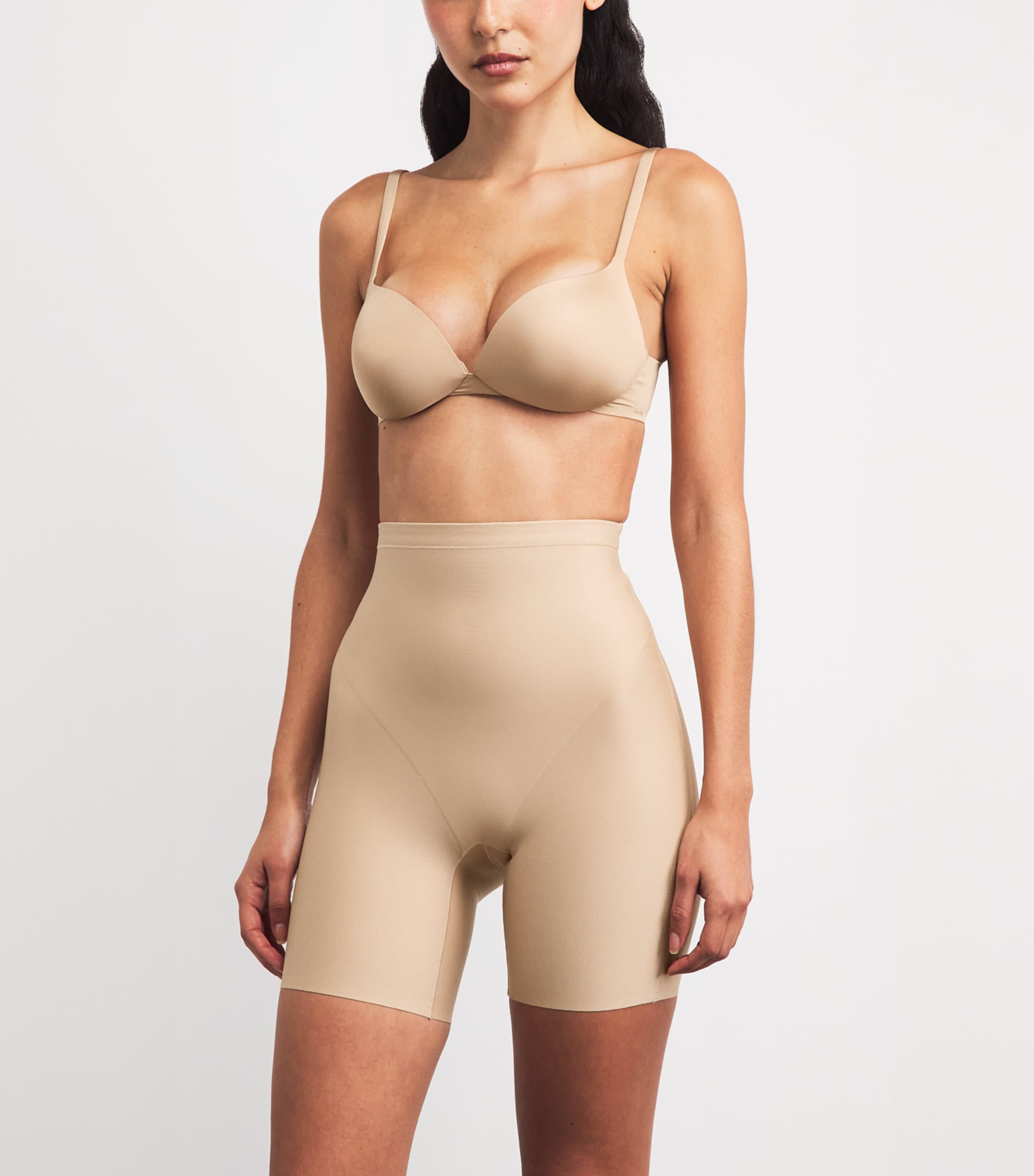 Skims Womens Core Sculpt Mid-Waist Shorts Clay Image 2