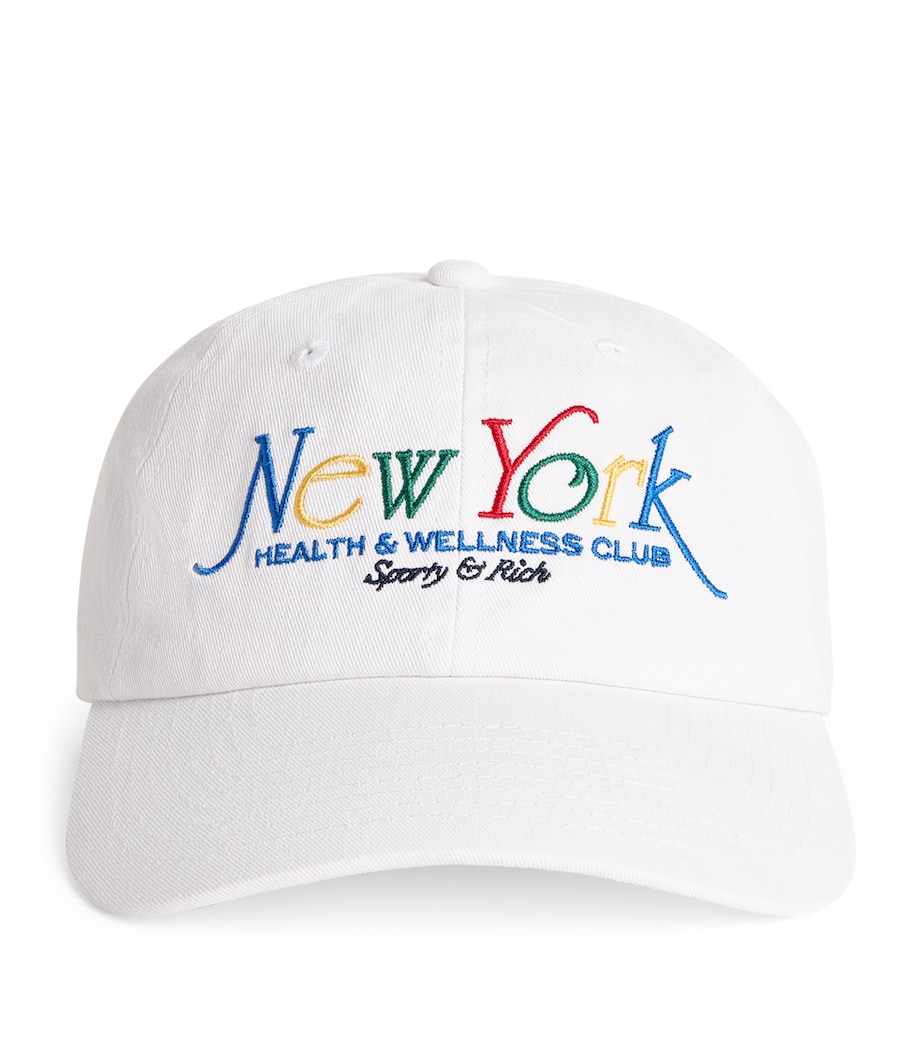 Cotton Embroidered Baseball Cap WHT/RBY/ALPNE/BLUE Image 1