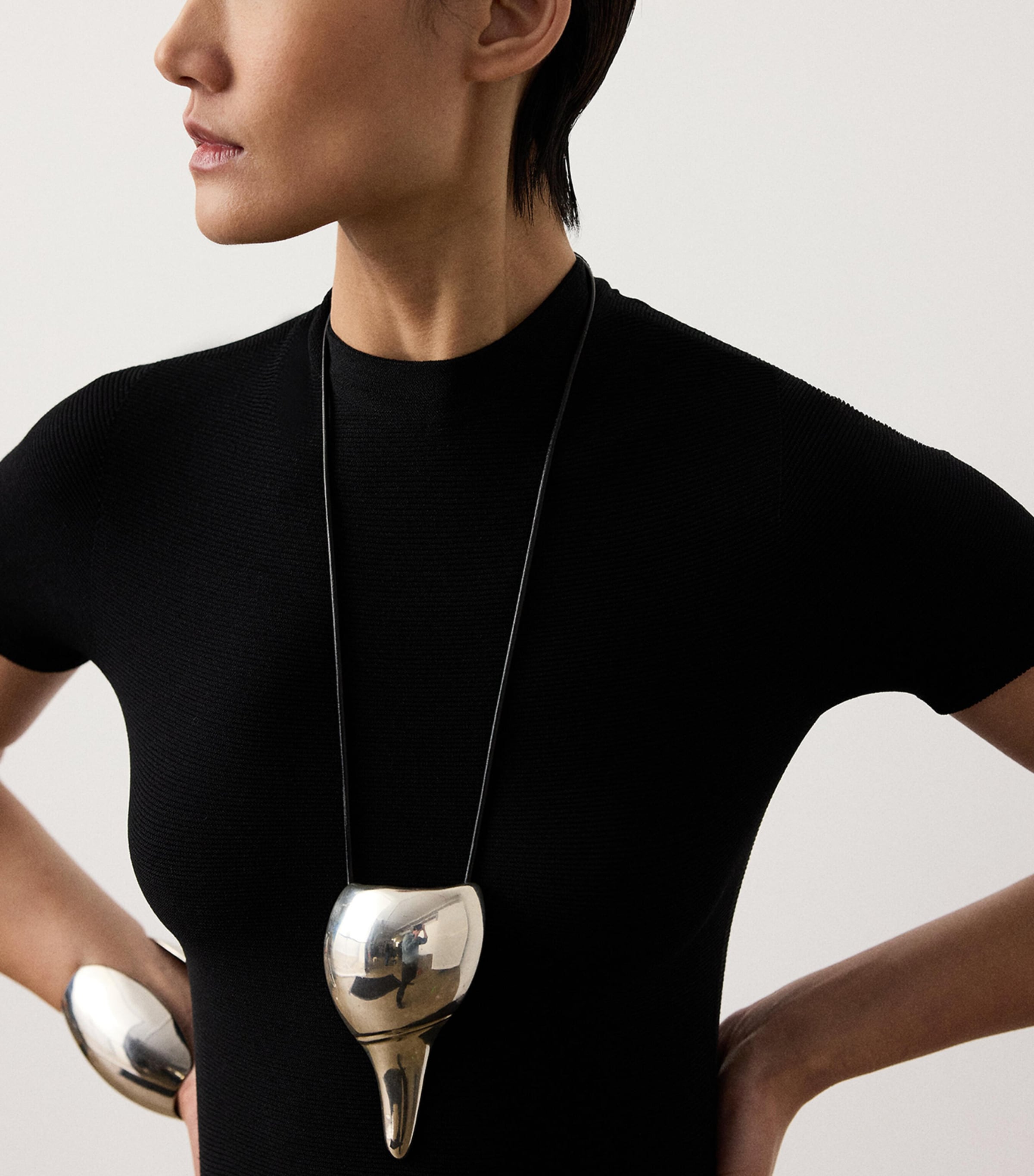 Ralph Lauren Collection Womens Mock-Neck Top Black Image 4