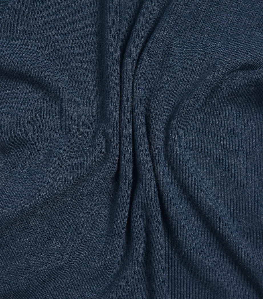 Monnalisa Ribbed Rollneck Top (2-12 Years) Blue Melange Image 3