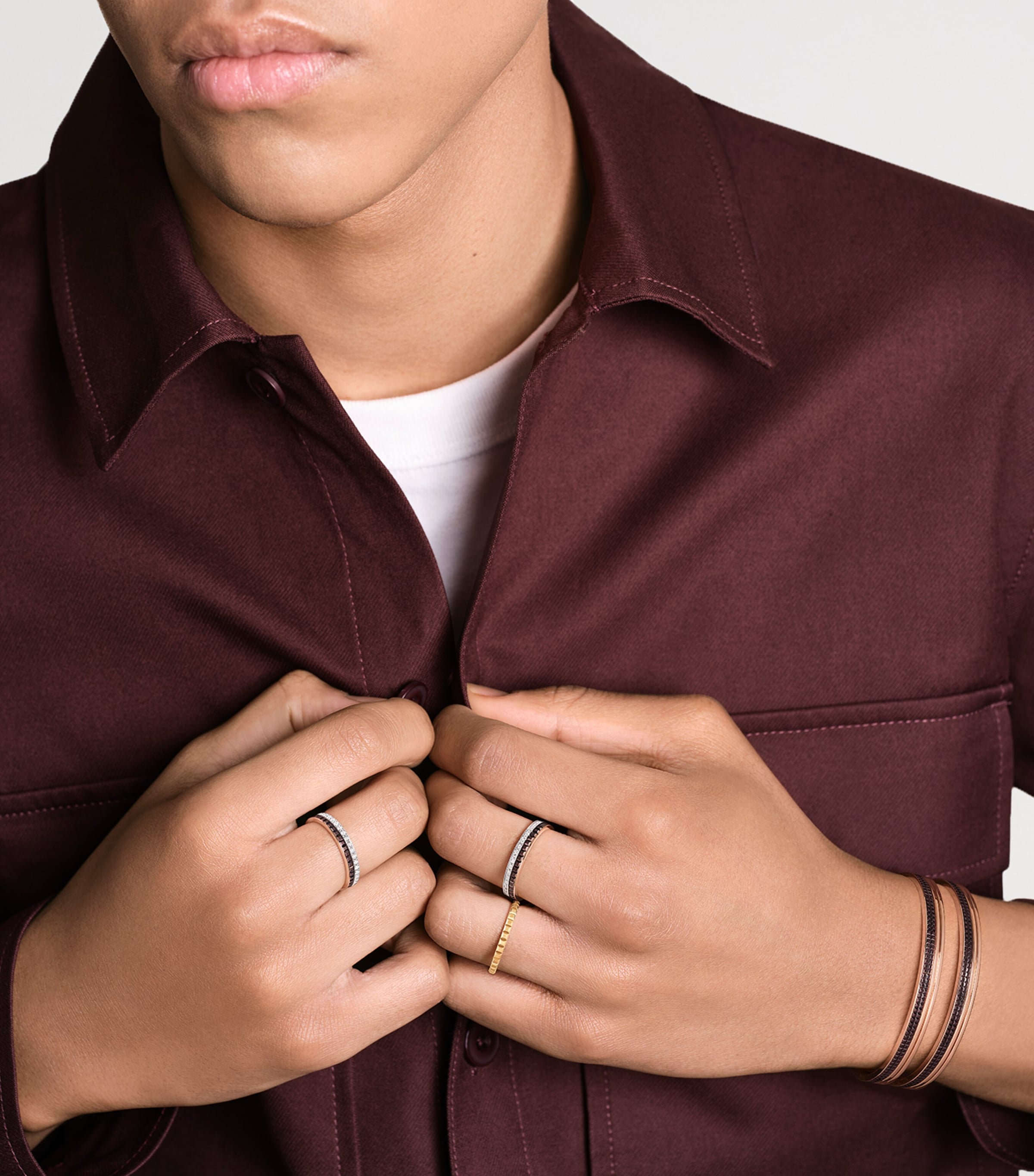 Yellow Gold and Rose Gold Quatre Classique Bangle YELLOW GOLD Image 2