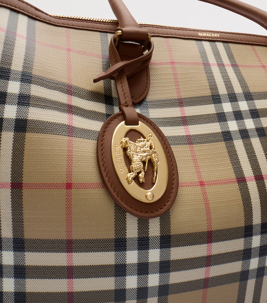 Burberry Womens Medium Check Zipped Tote Bag Archive Beige Image 6
