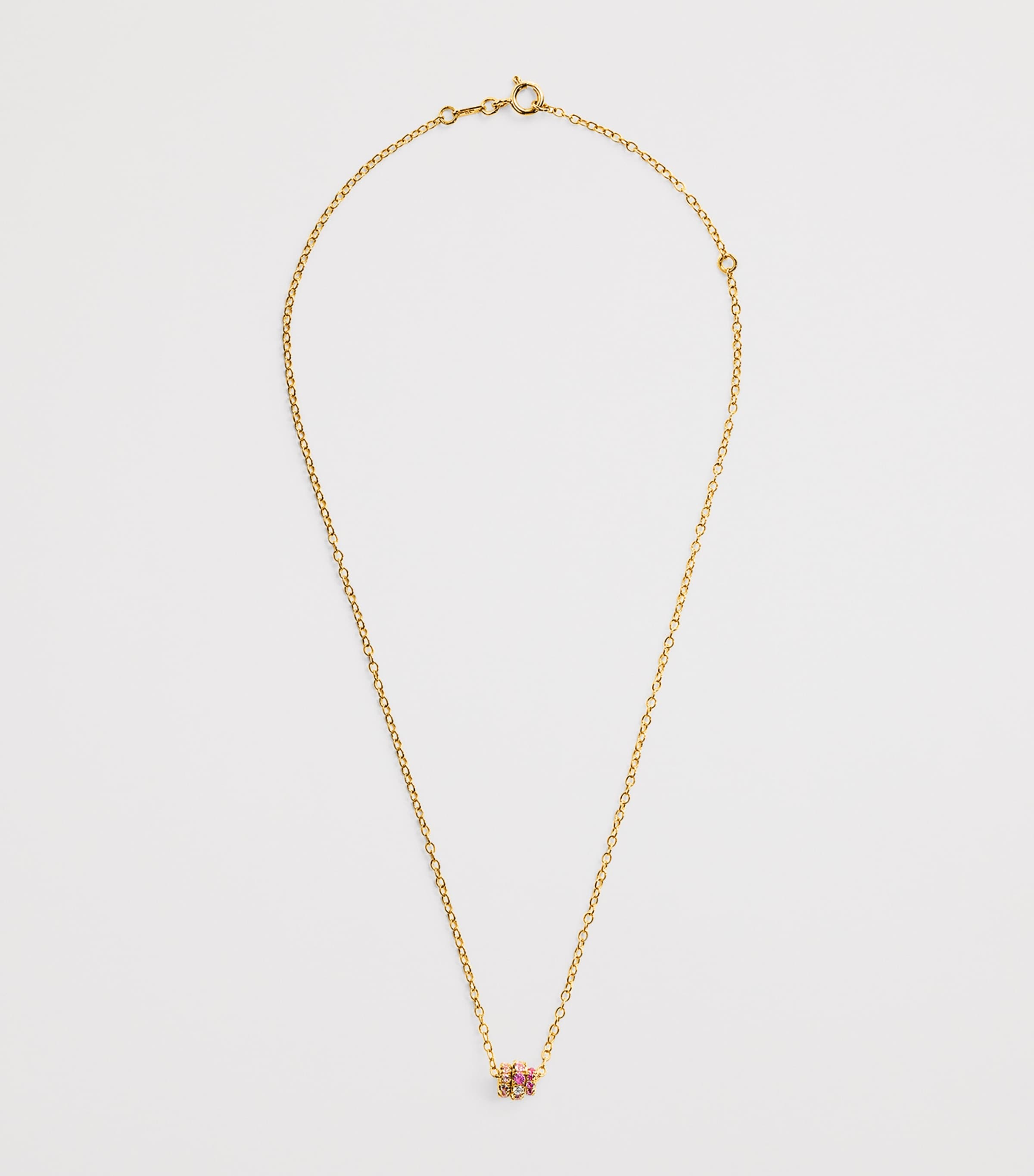 Yellow Gold and Diamond Vesta Necklace YELLOW GOLD Image 3