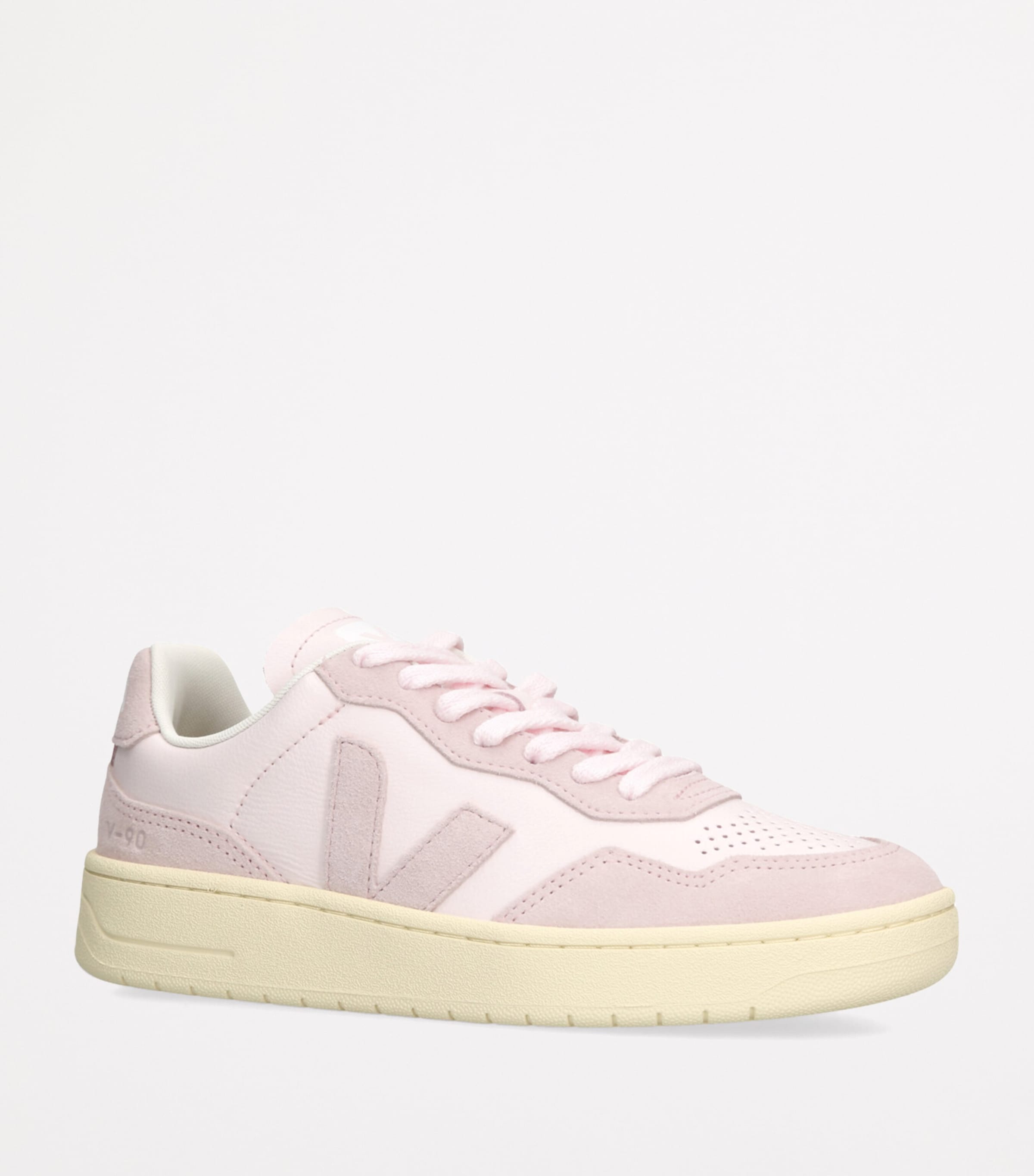 Veja Leather V-90 Sneakers Pale Pink Image 3