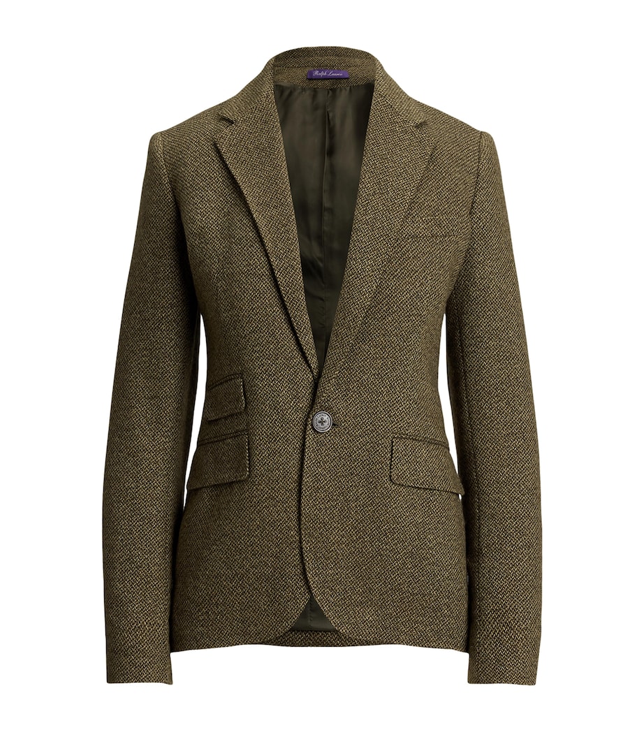 Ralph Lauren Collection Womens Linen-Cashmere-Silk Twill Parker Blazer Cypress Multi Image 1