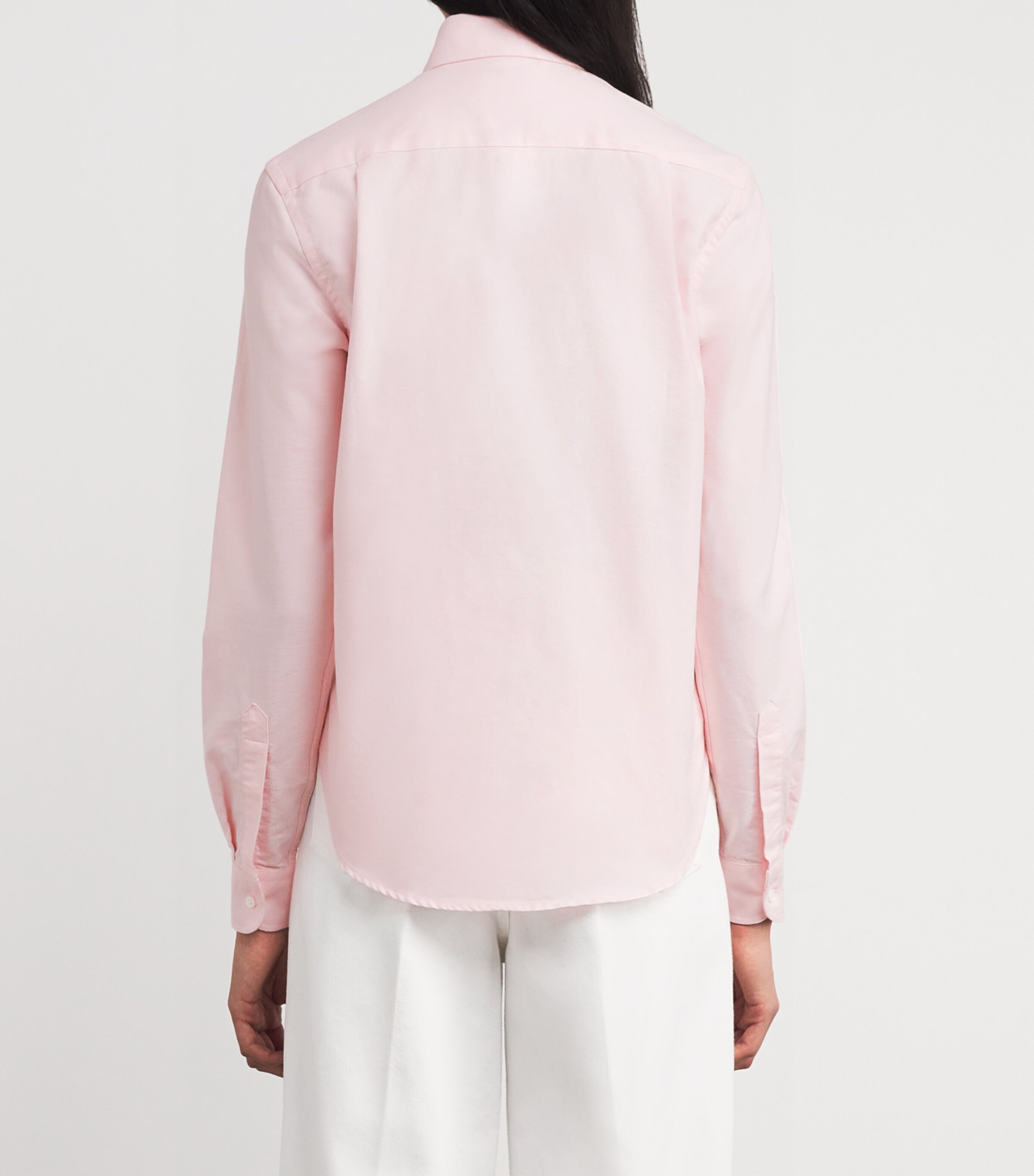 With Nothing Underneath Womens Organic Cotton The Classic Oxford Shirt Rose Pink Image 4