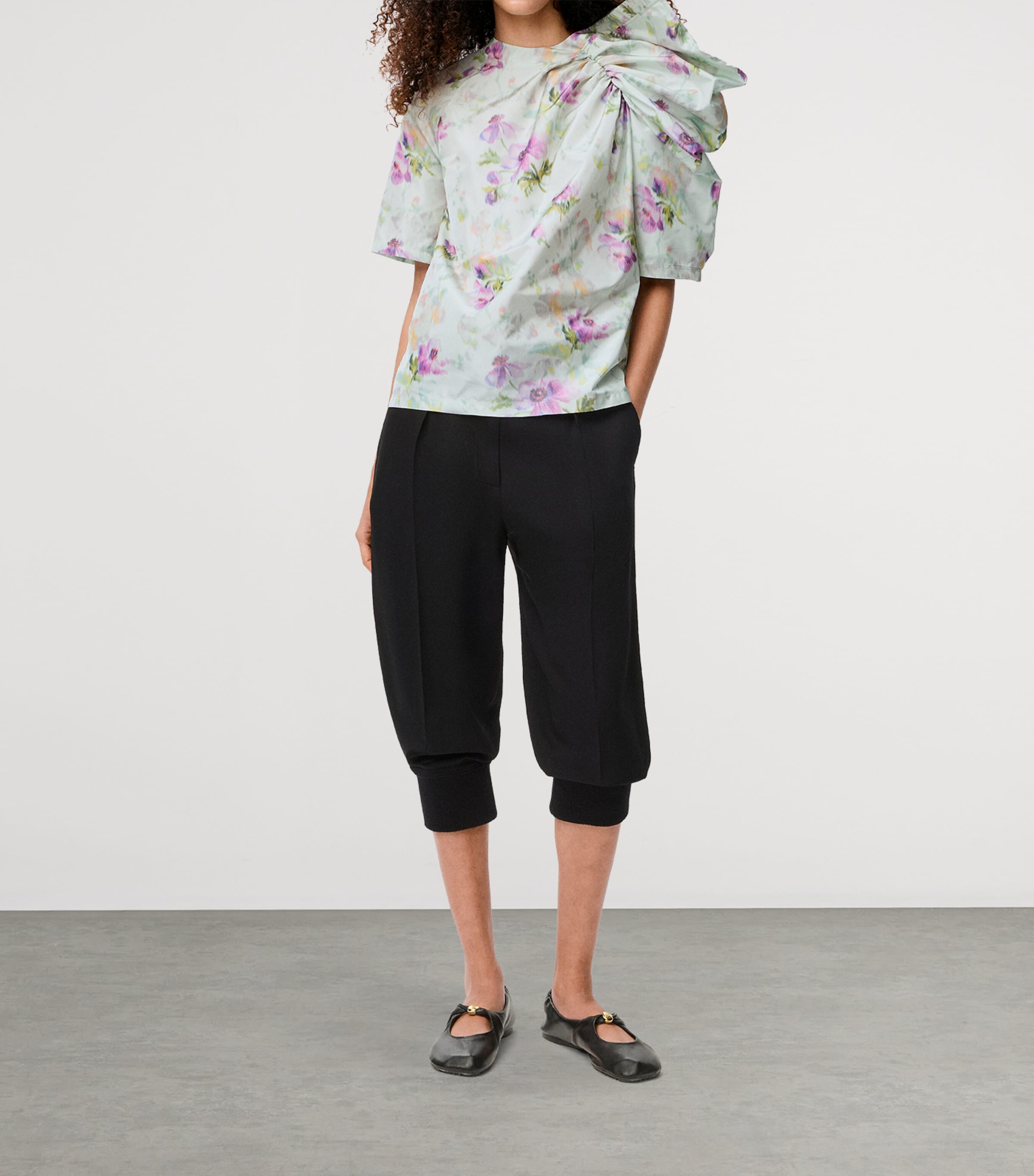 Logo-Patch Longline Shorts BLACK Image 2