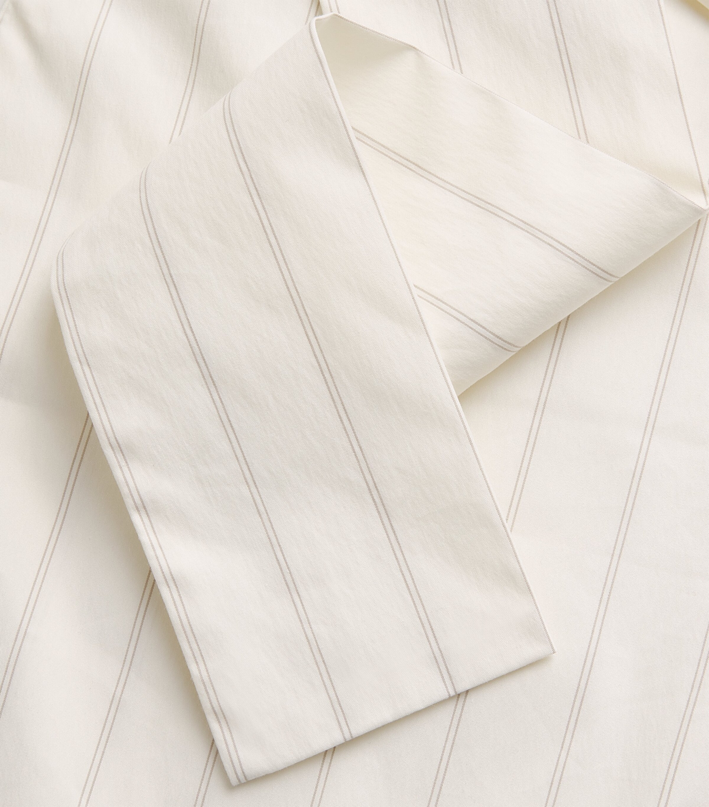 St. Agni Womens Pinstripe Tie-Detail Top Ecru Stripe Image 6