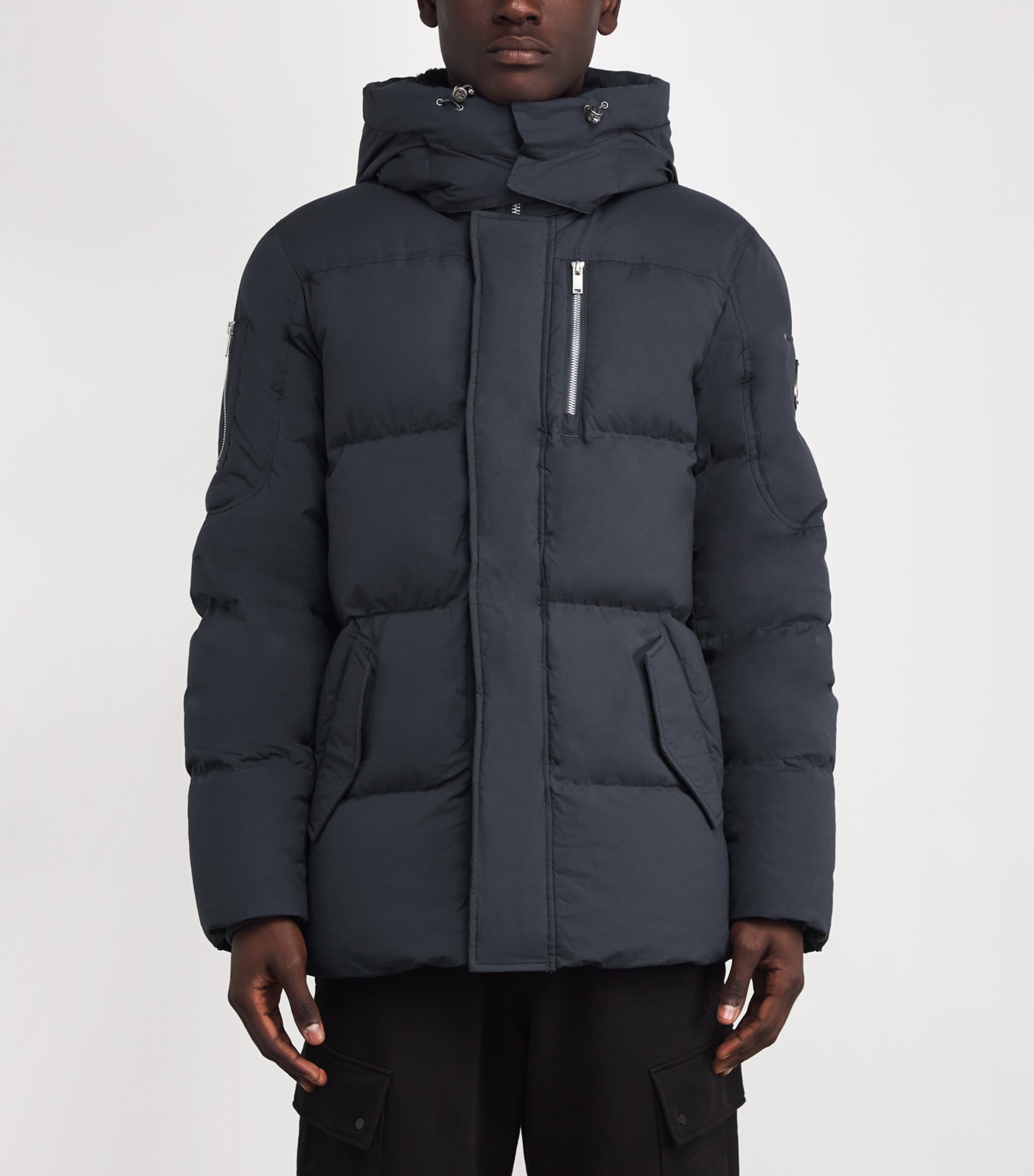 Down Shearling-Trim 3Q Jacket CEMENT - 1542 Image 3