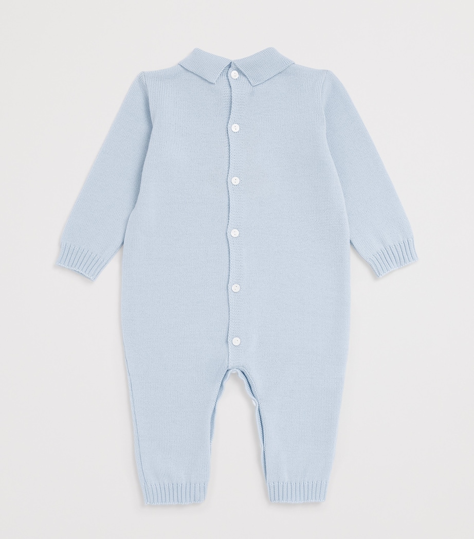 Bimbalo Wool Teddy Bear All-In-One (1-18 Months) Pale Blue Image 2