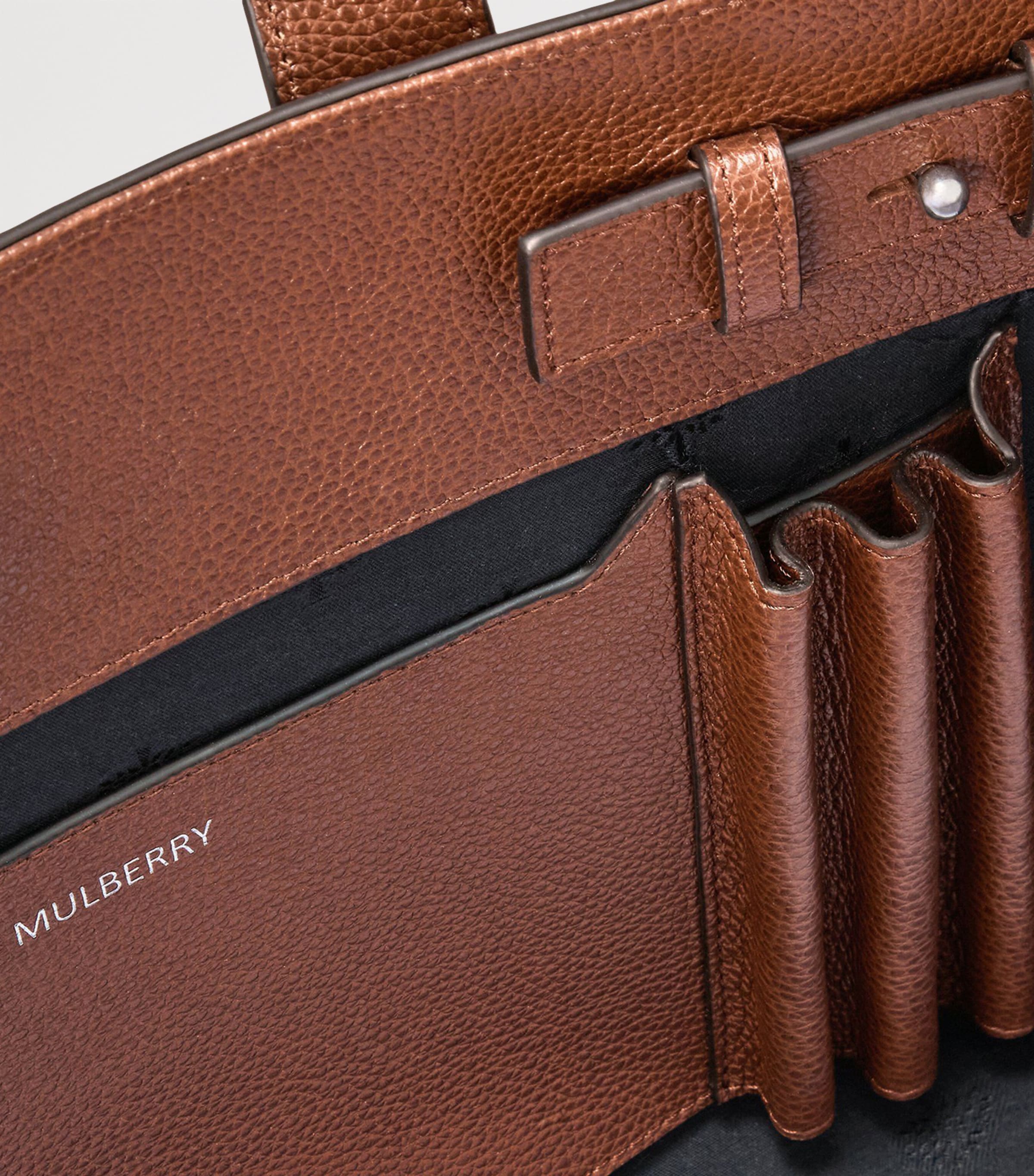 Mulberry Leather Heritage Piccadilly Messenger Bag Oak Image 5