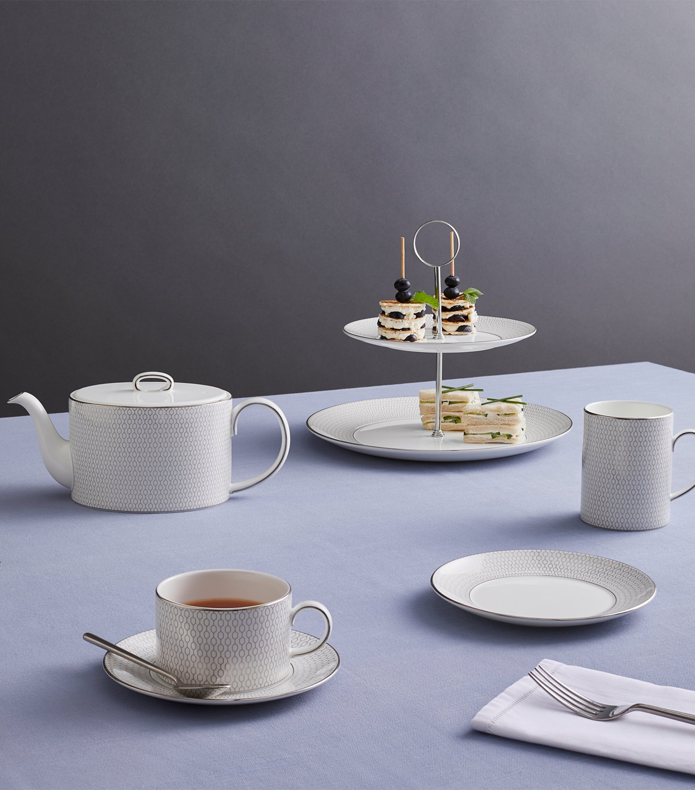 Gio Platinum Side Plate (17cm) WHITE Image 2