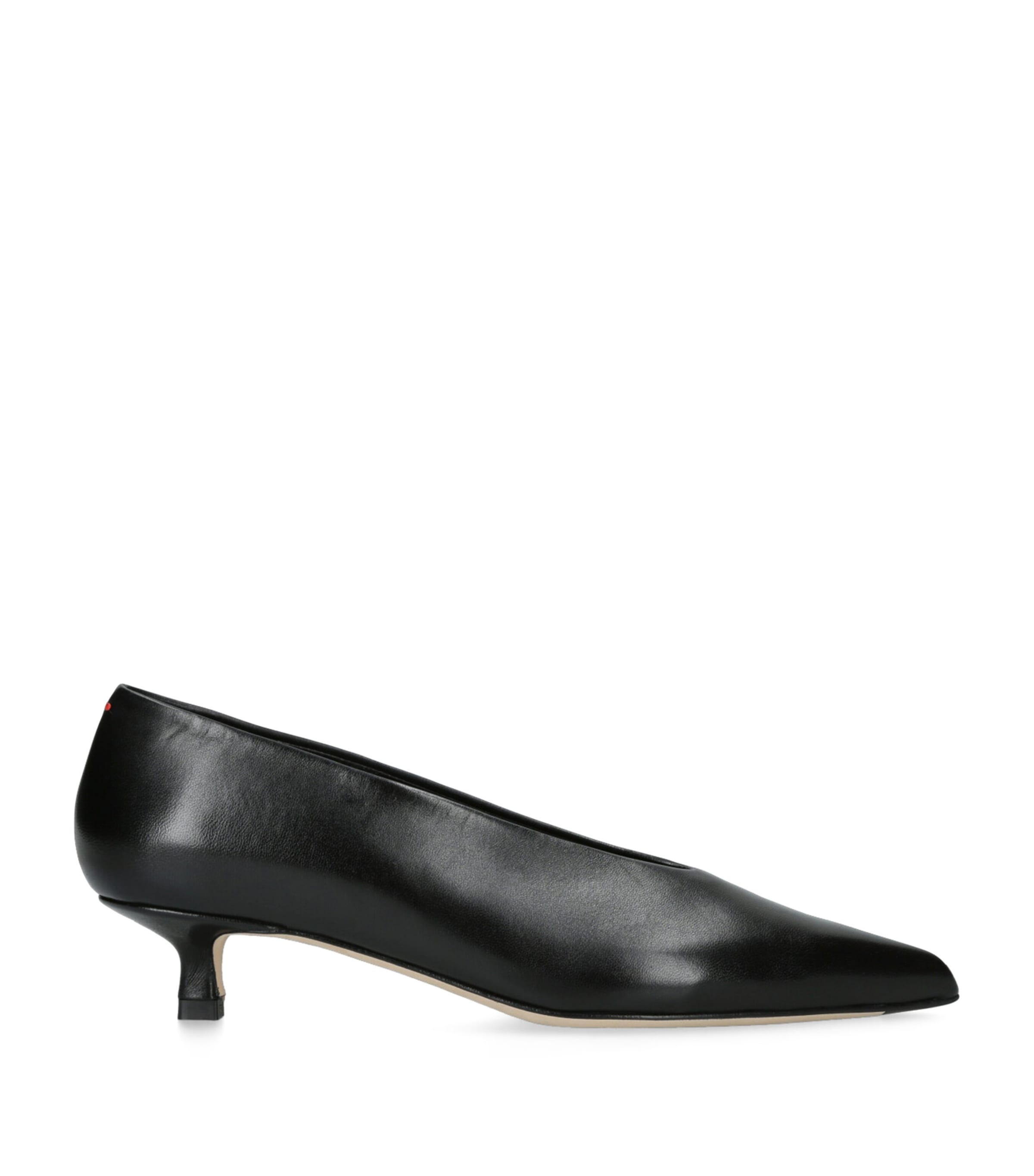 Aeyde Clara Pointed-toe Leather Pumps In Black