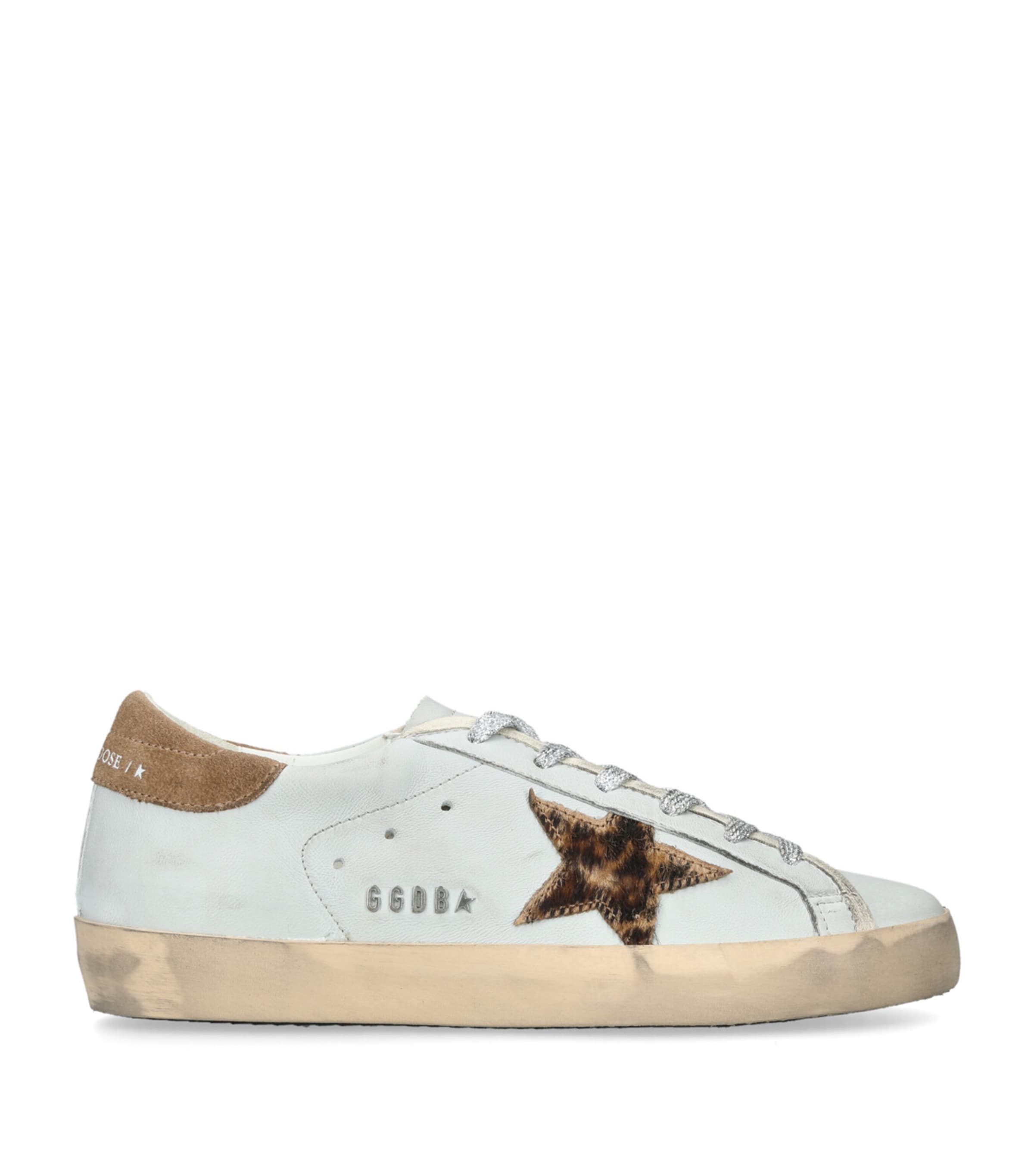 Golden Goose Leather Super Star Sneakers In Grey