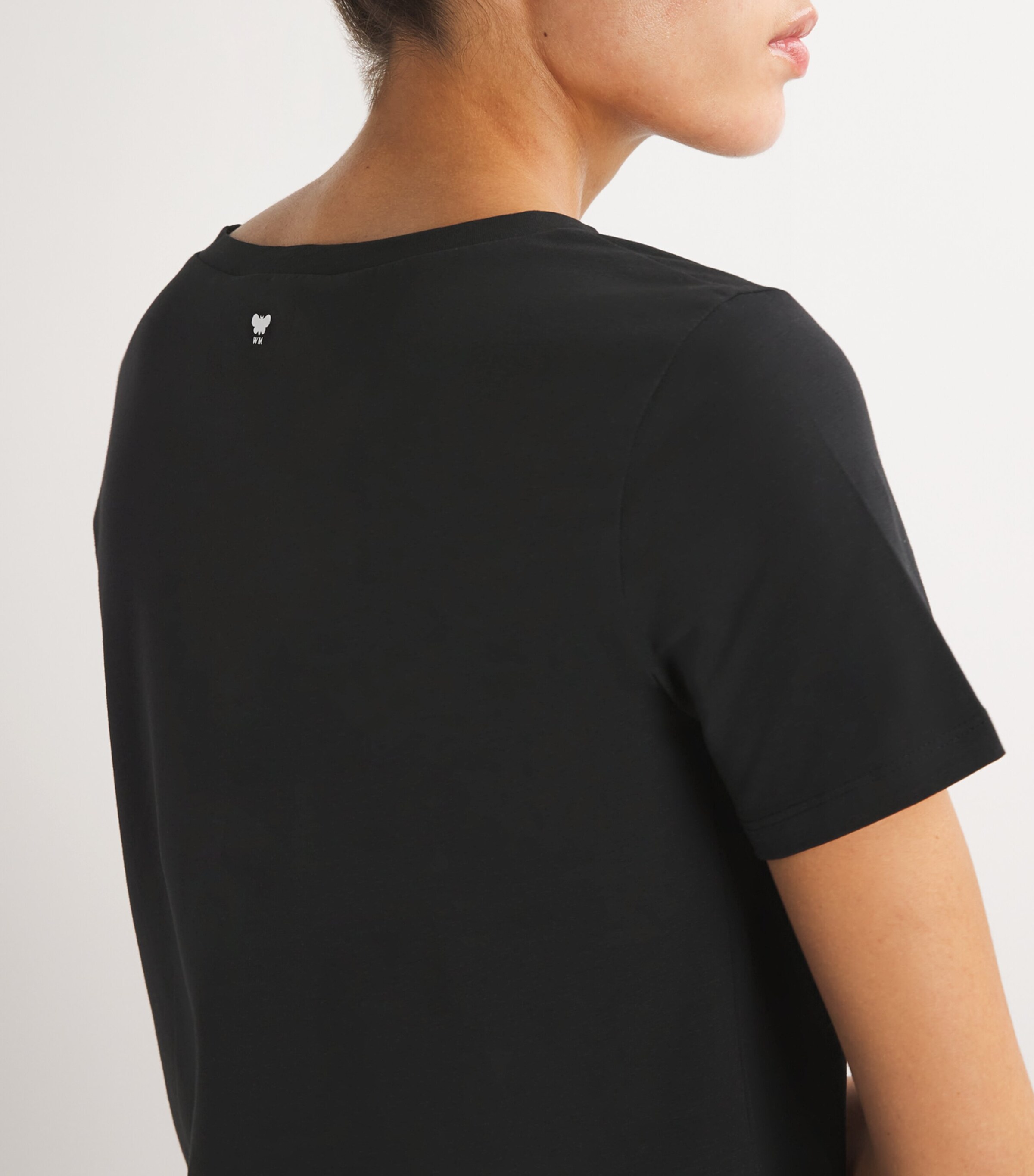 Weekend Max Mara Womens Cotton T-Shirt Black Image 6