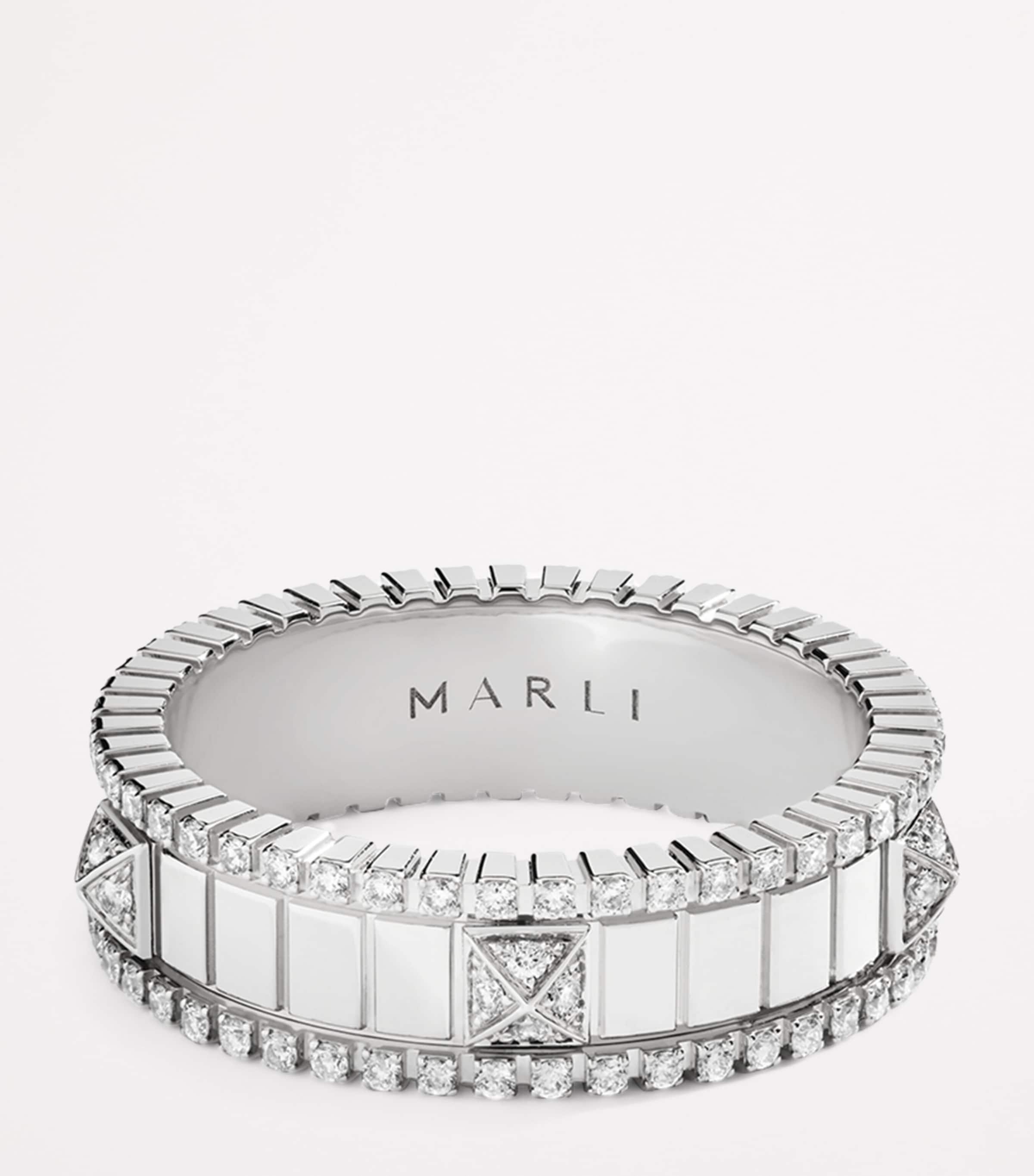 White Gold and Diamond Life Spinning Ring WHITE GOLD Image 2