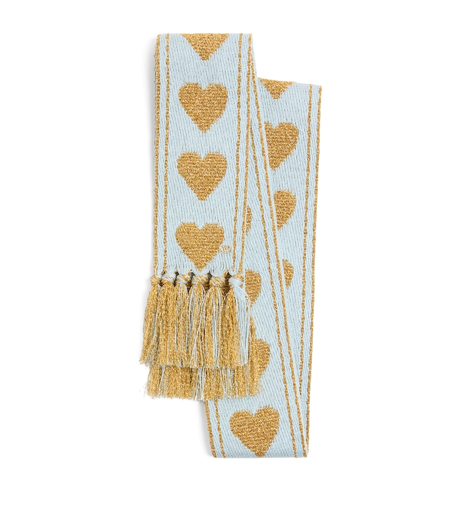 Valentino Garavani Metallic-Detail Antibes Scarf Image 1