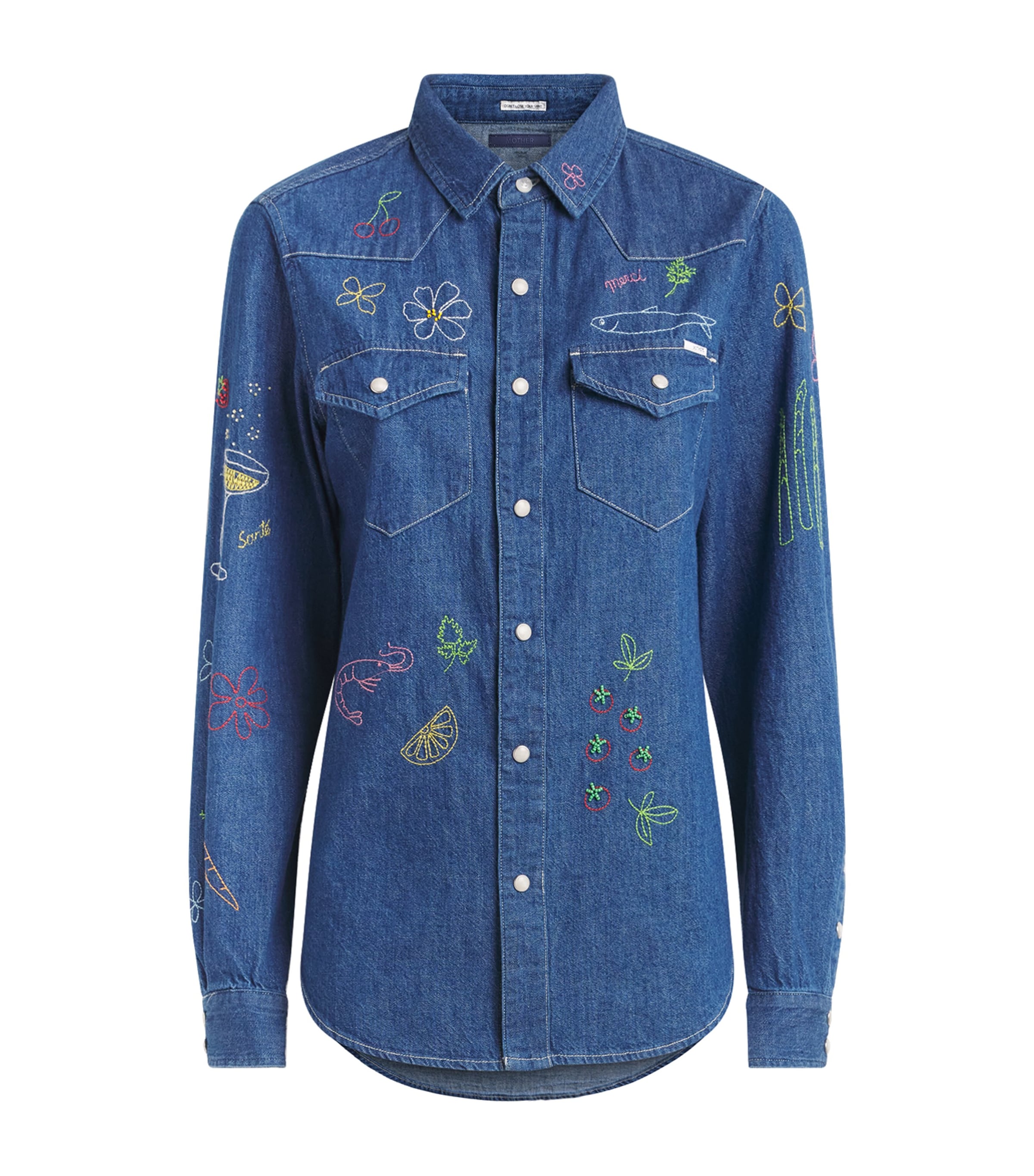 MOTHER Womens Denim All My Exes Shirt Rvr Reservation Image 1