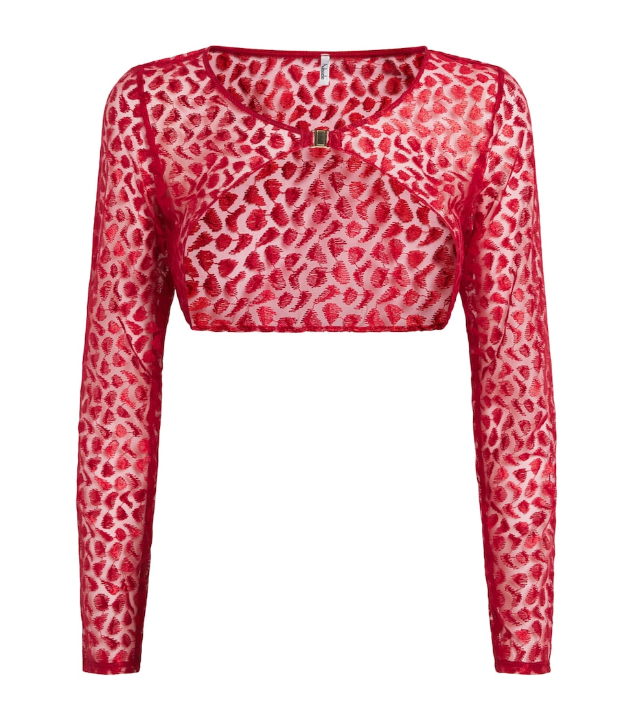 Aubade Womens Crazy In Love Bolero Top Red Delight Image 1