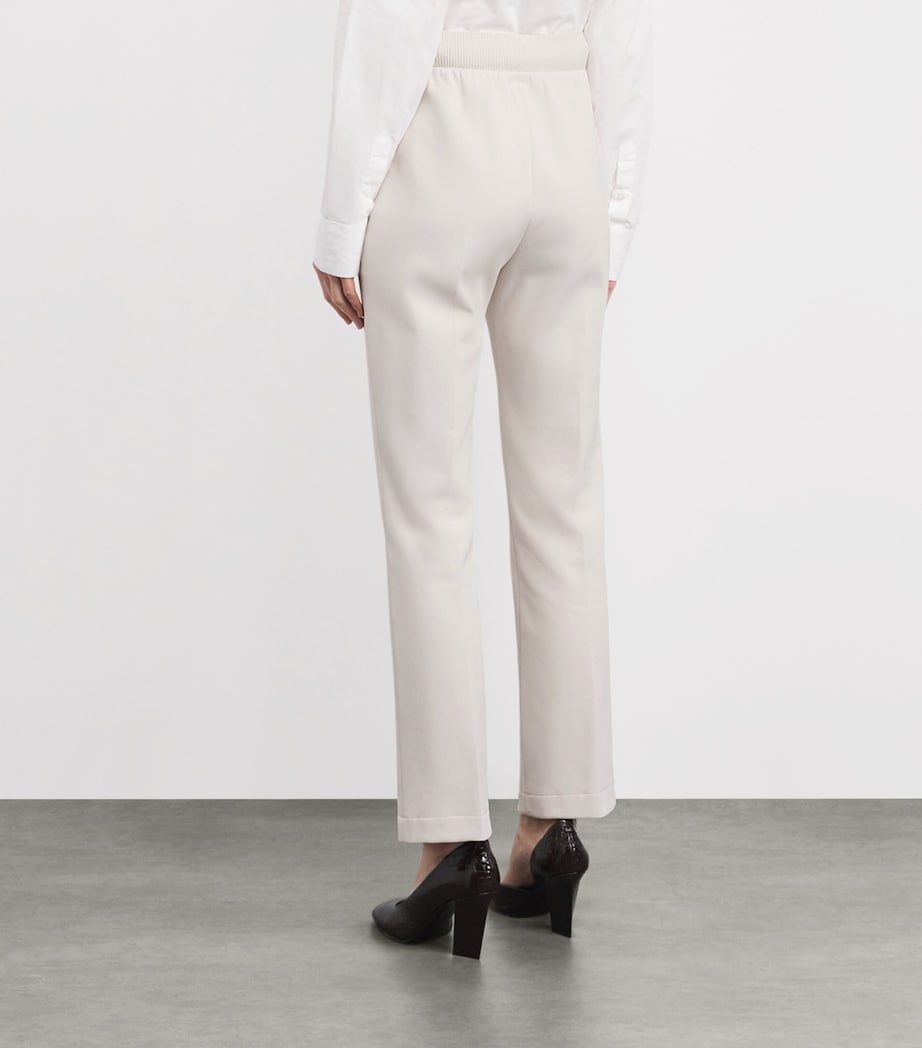 Agnona Womens Tessa Tailored Sweatpants White Agnona White Image 4